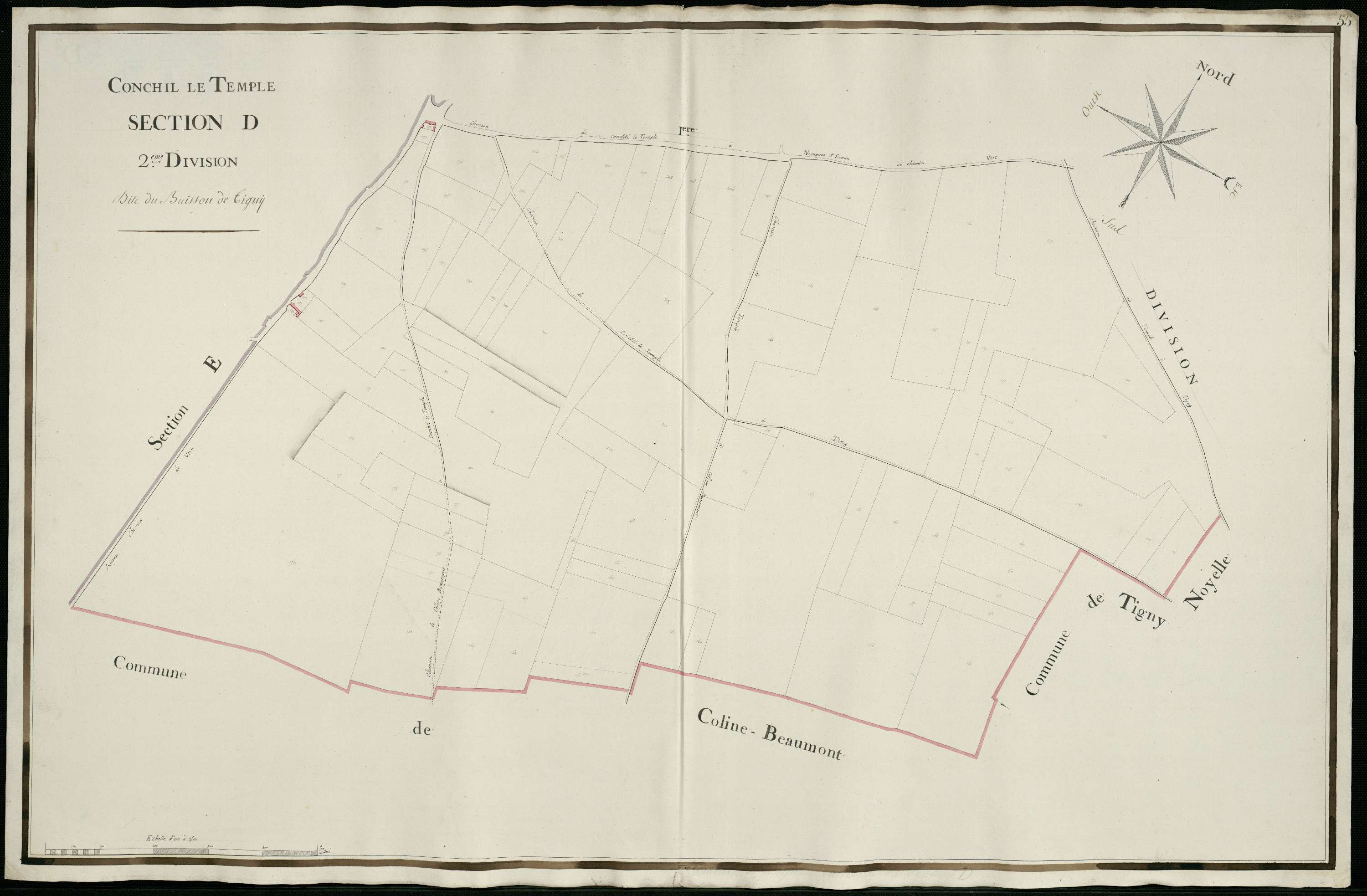 Conchil-le-Temple - Section D, 2e feuille