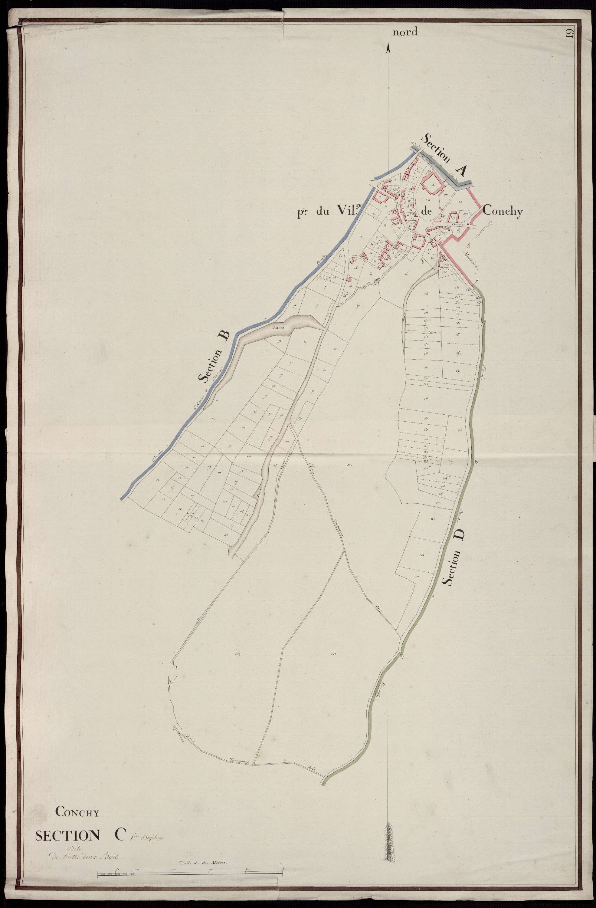Conchy-sur-Canche - Section C, 1re feuille