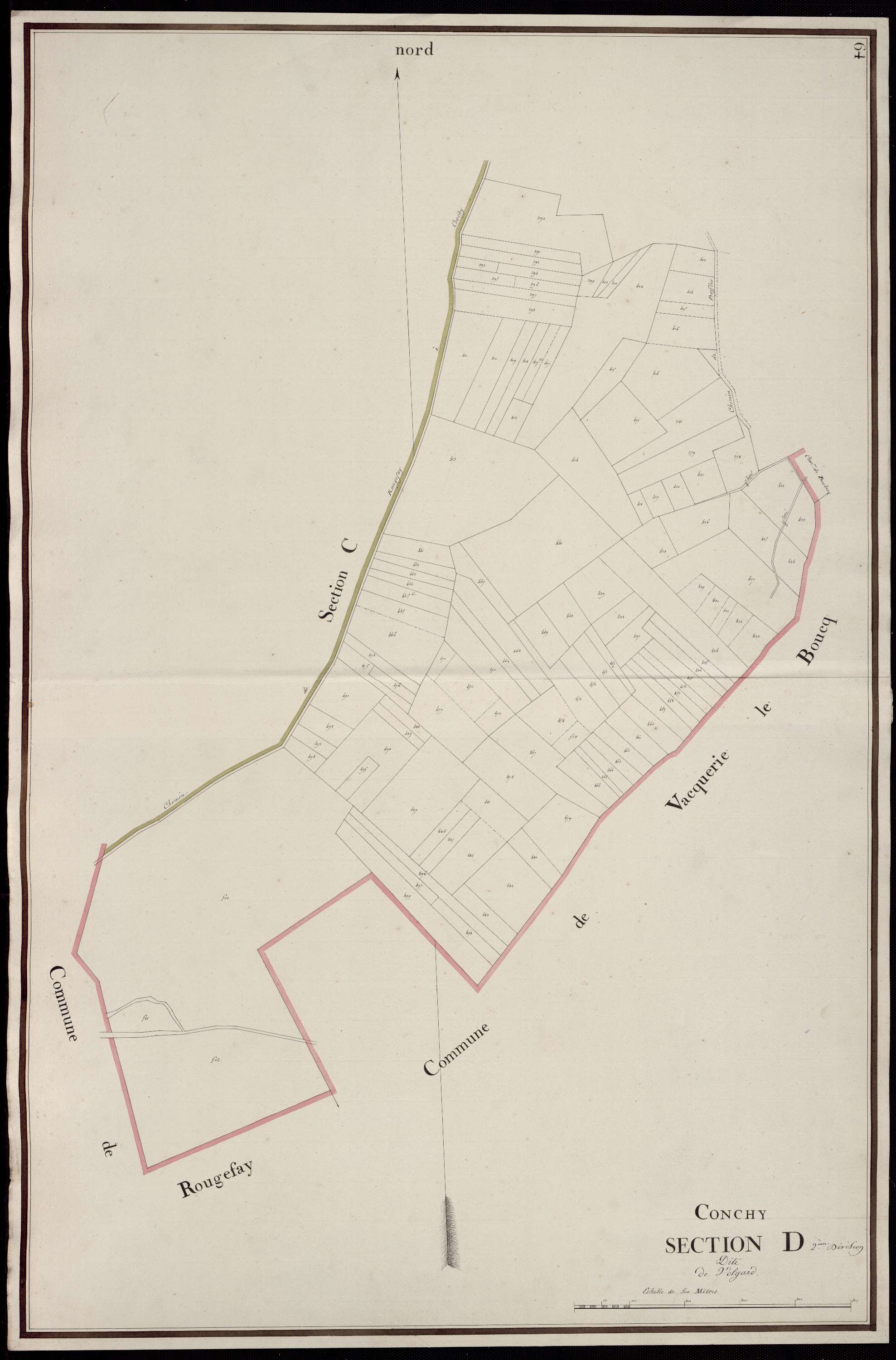 Conchy-sur-Canche - Section D, 2e feuille