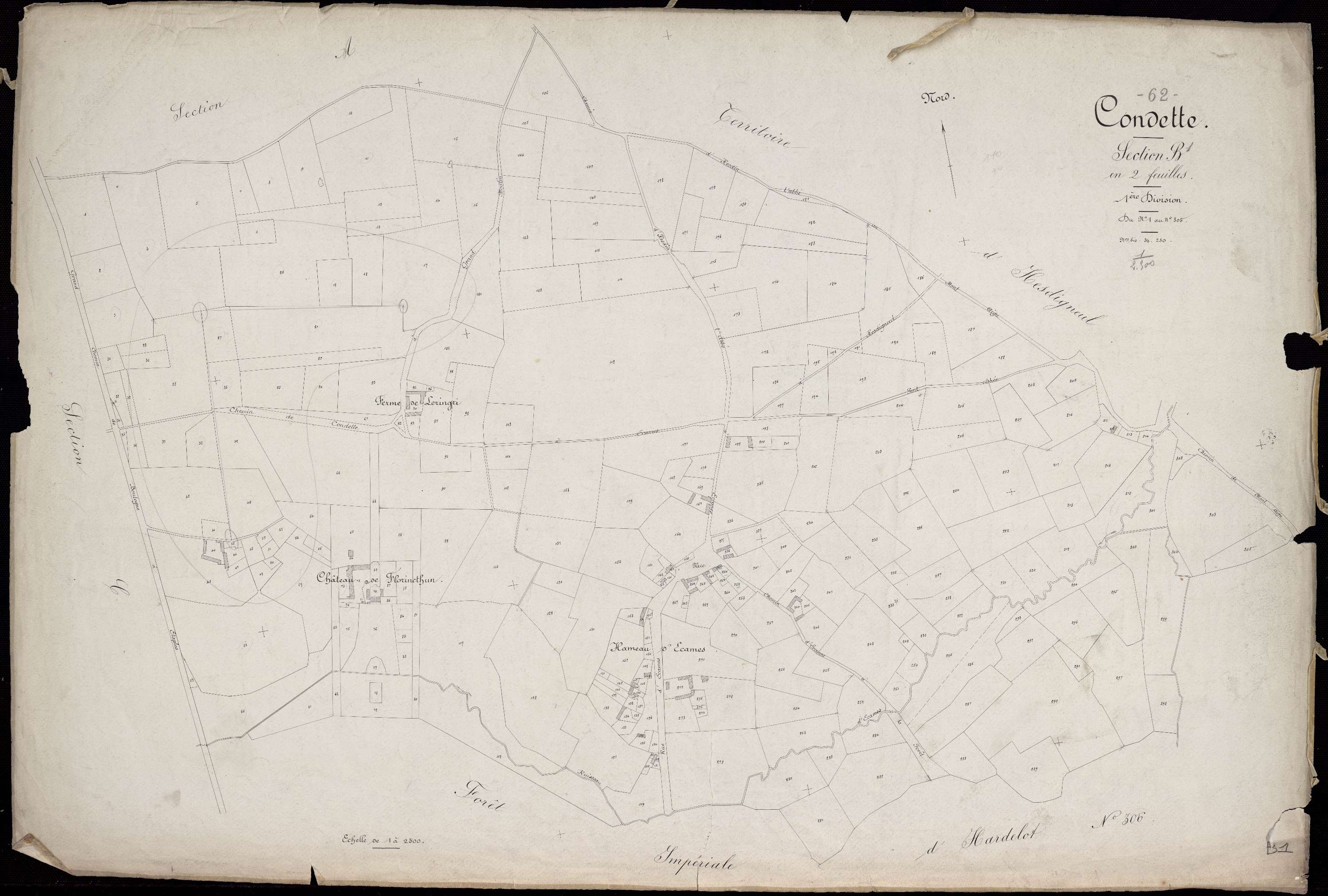 Condette - Section B, 1re feuille