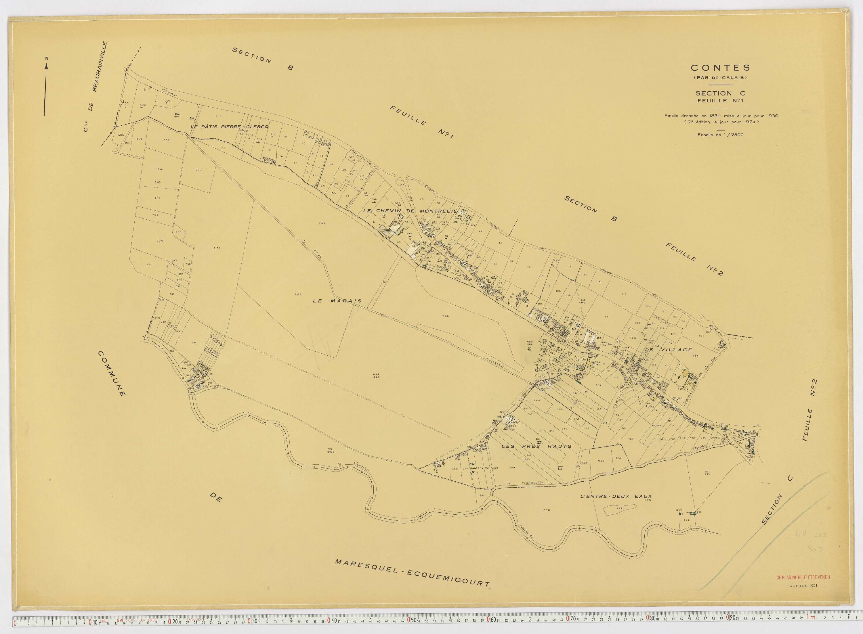 Contes - Section C, feuille 1.