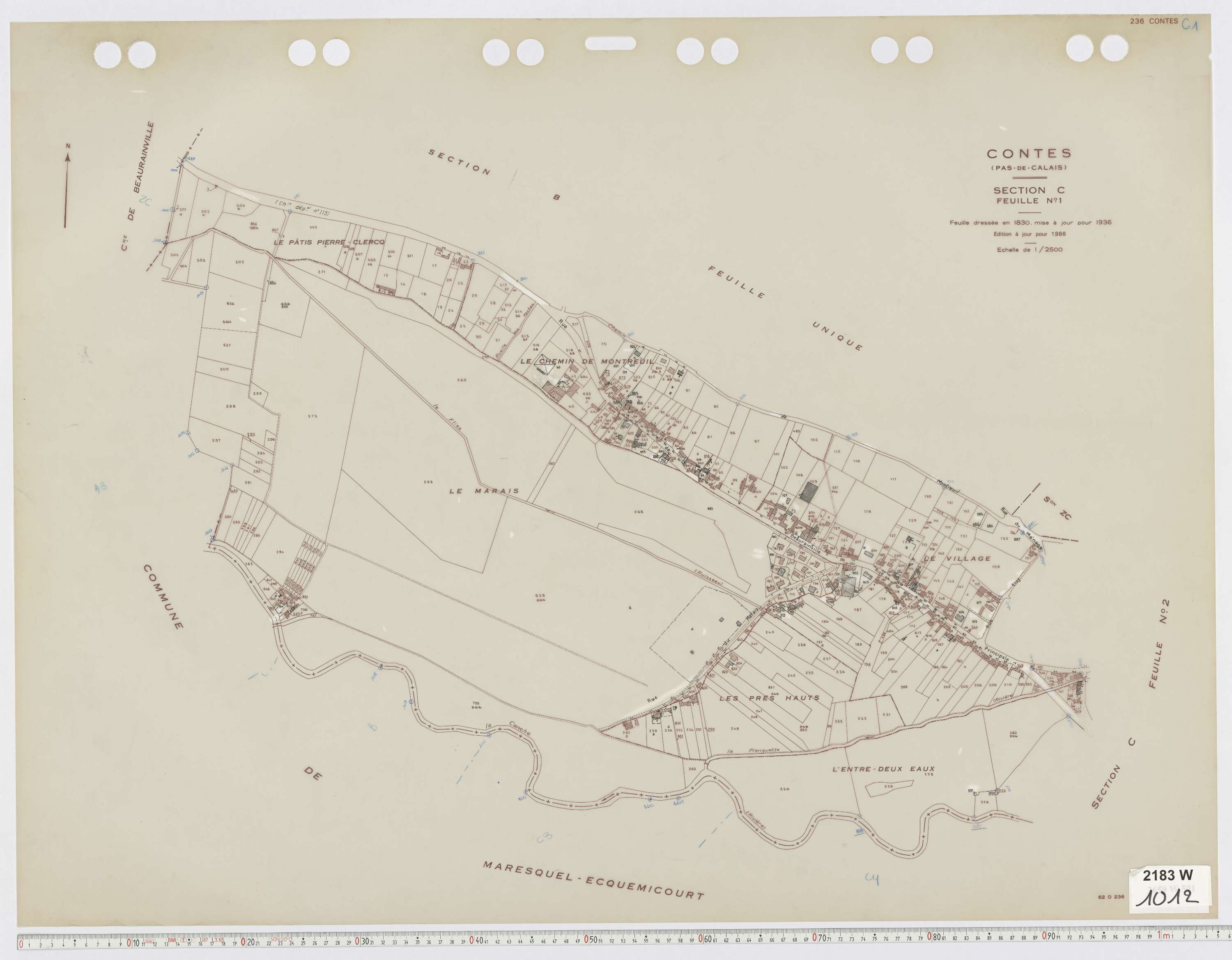 Contes - Section C, feuille 1.