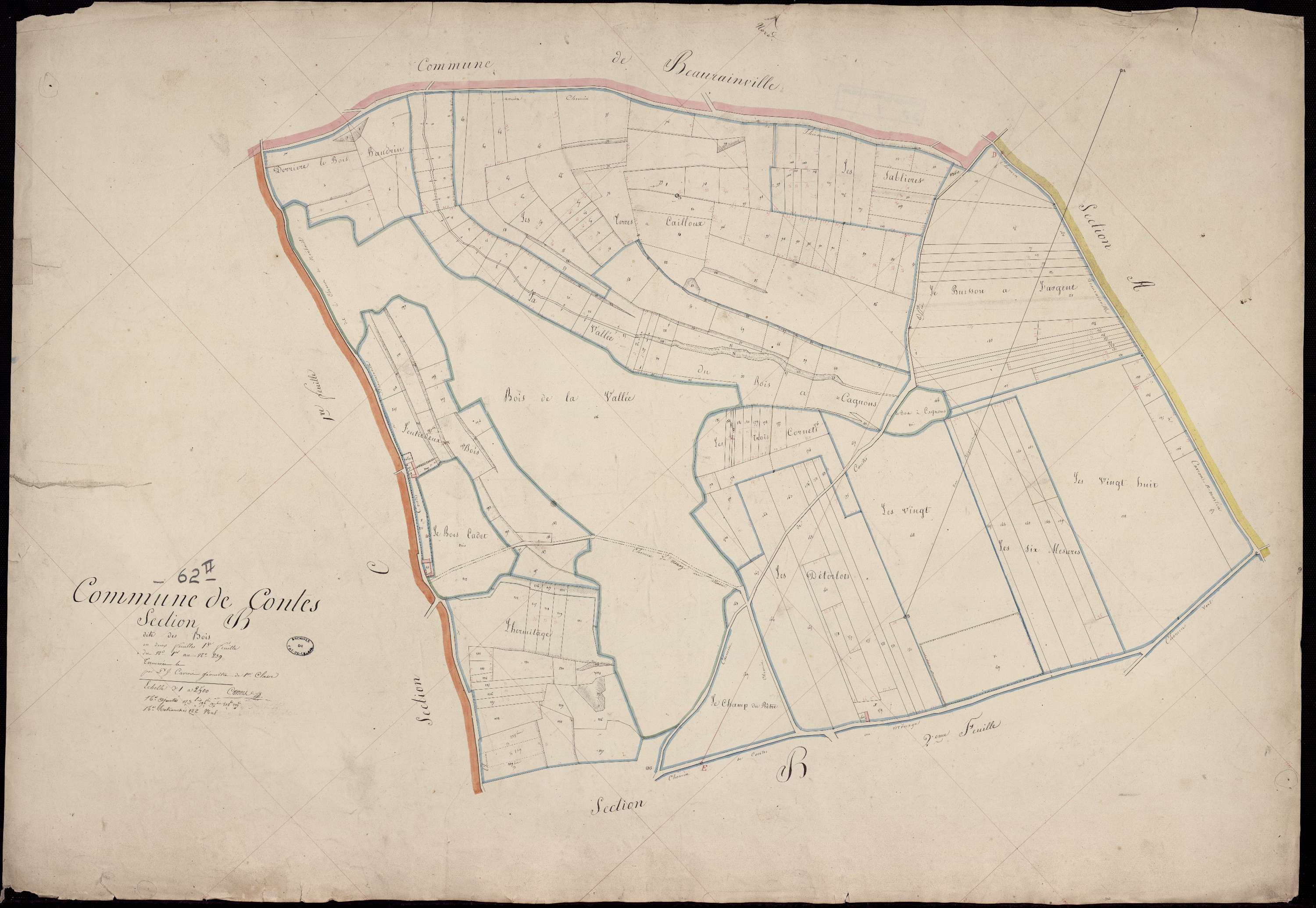 Contes - Section B, 1re feuille