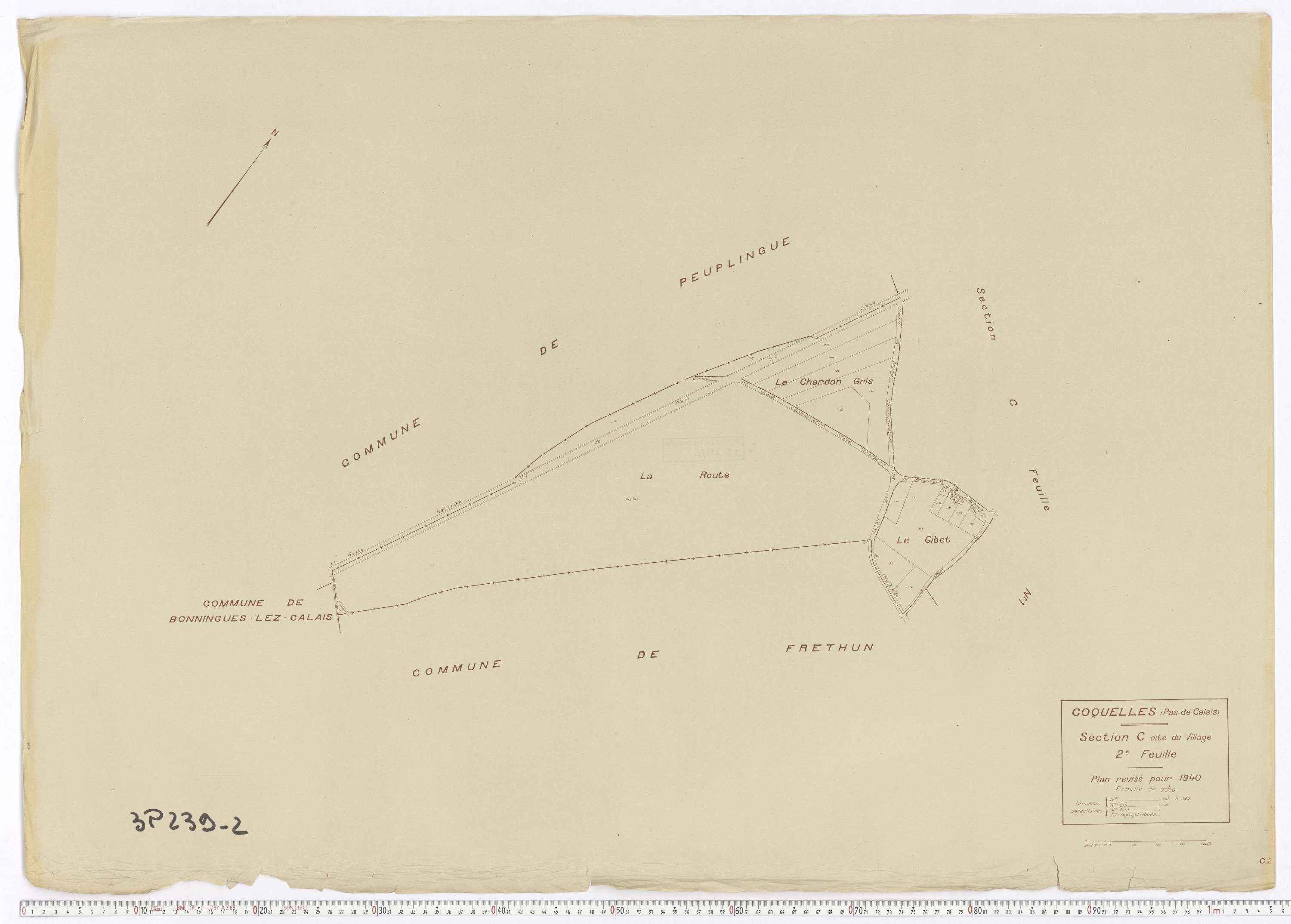 Coquelles - Section C, feuille 2.