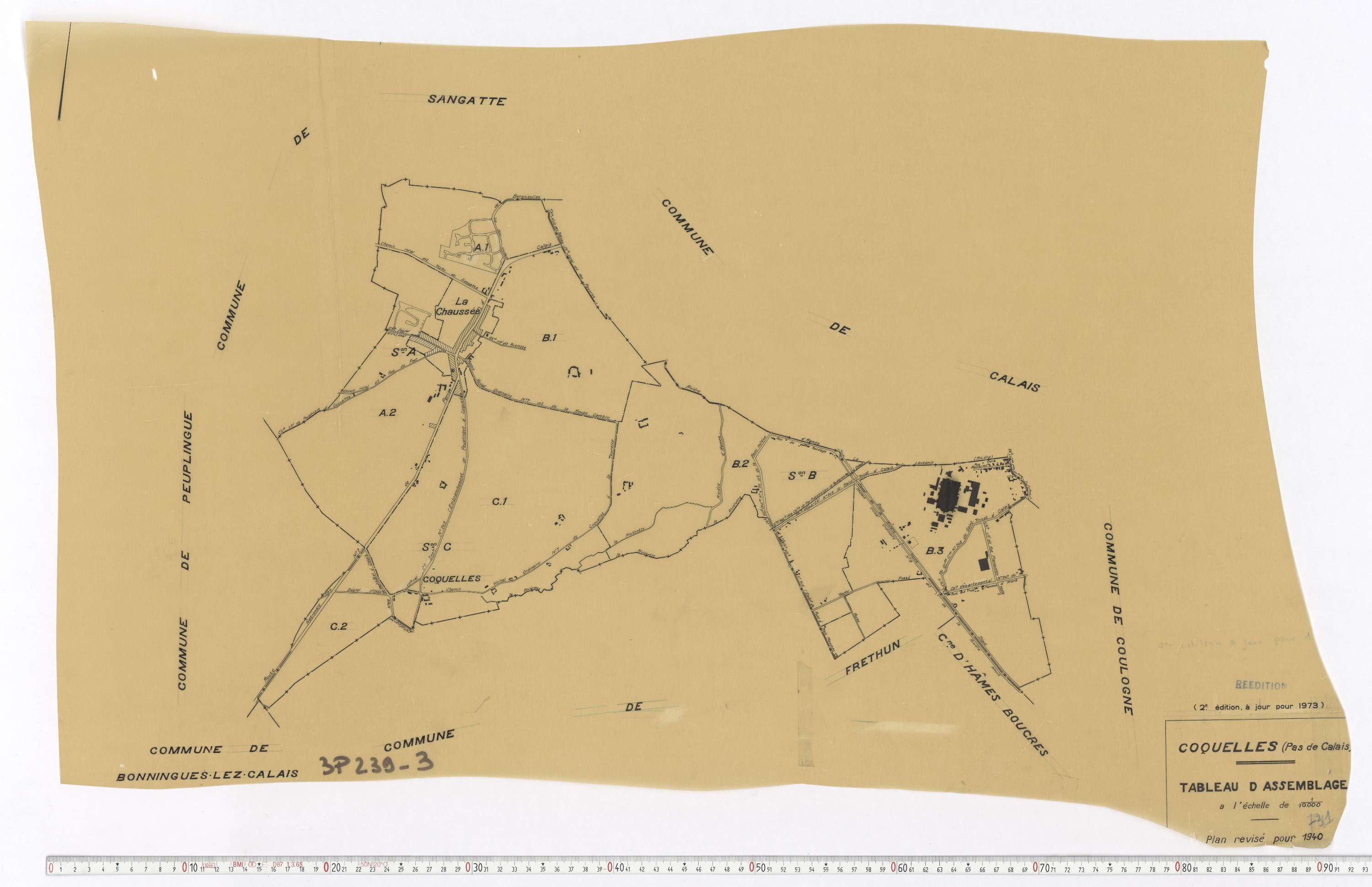 Coquelles - Tableau d'assemblage.