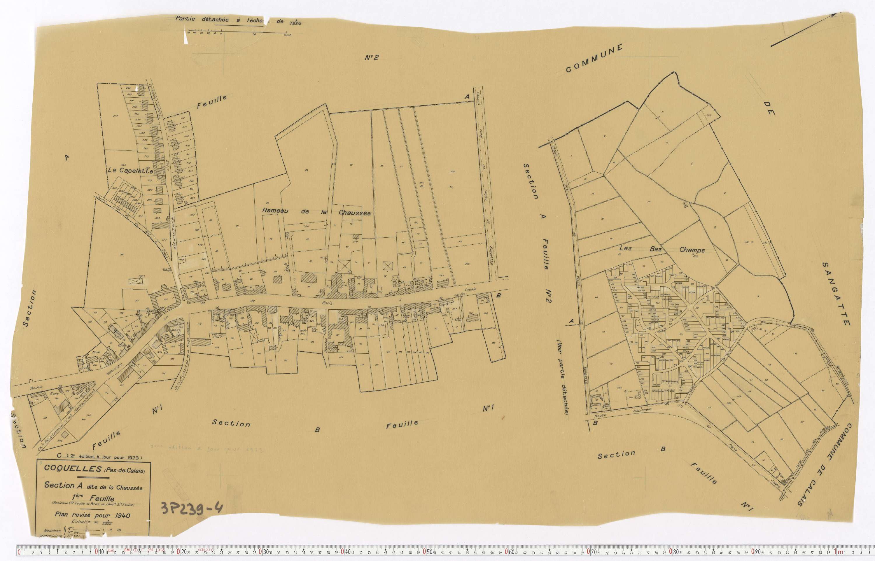 Coquelles - Section A, feuille 1.