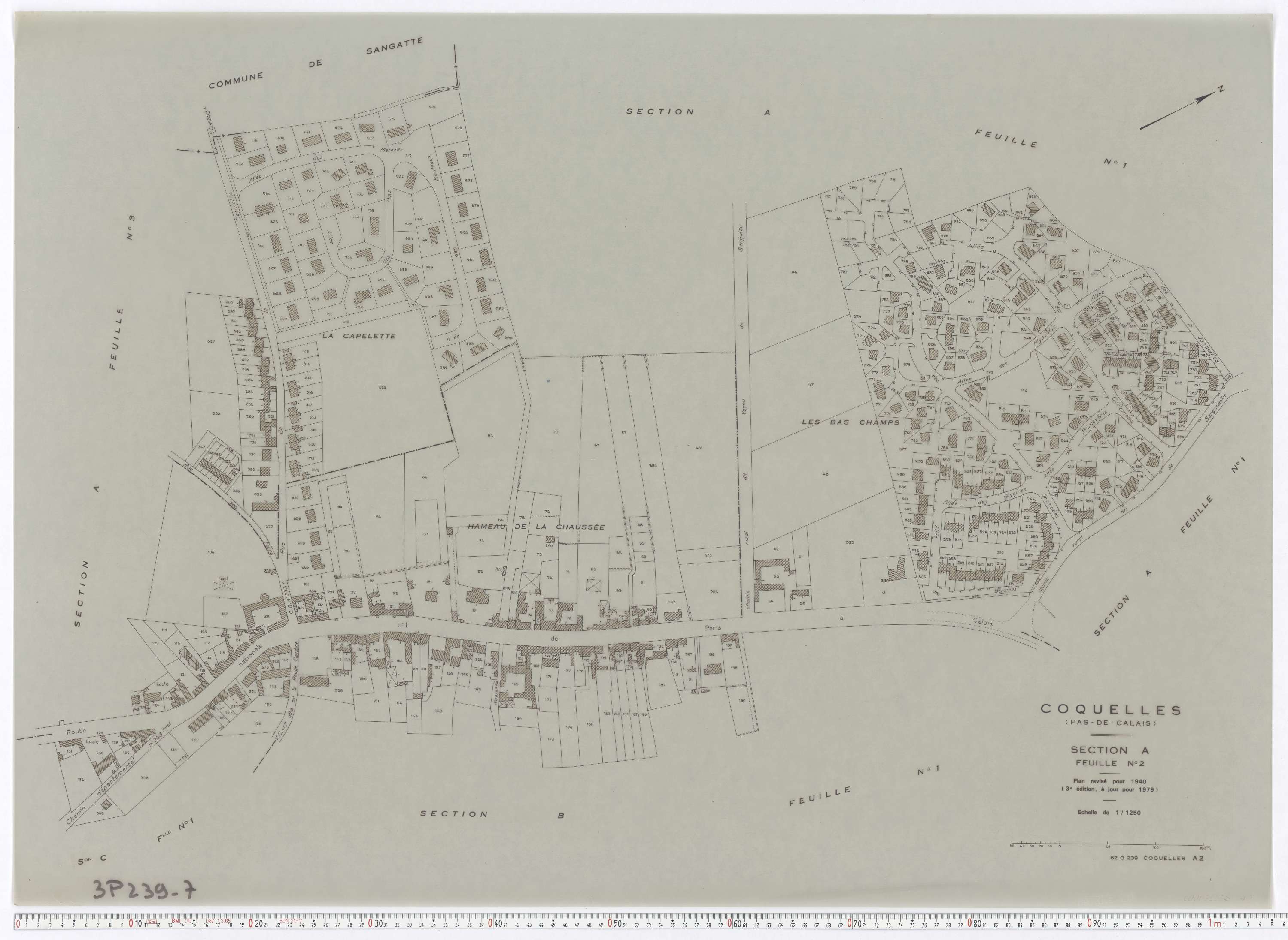 Coquelles - Section A, feuille 2.