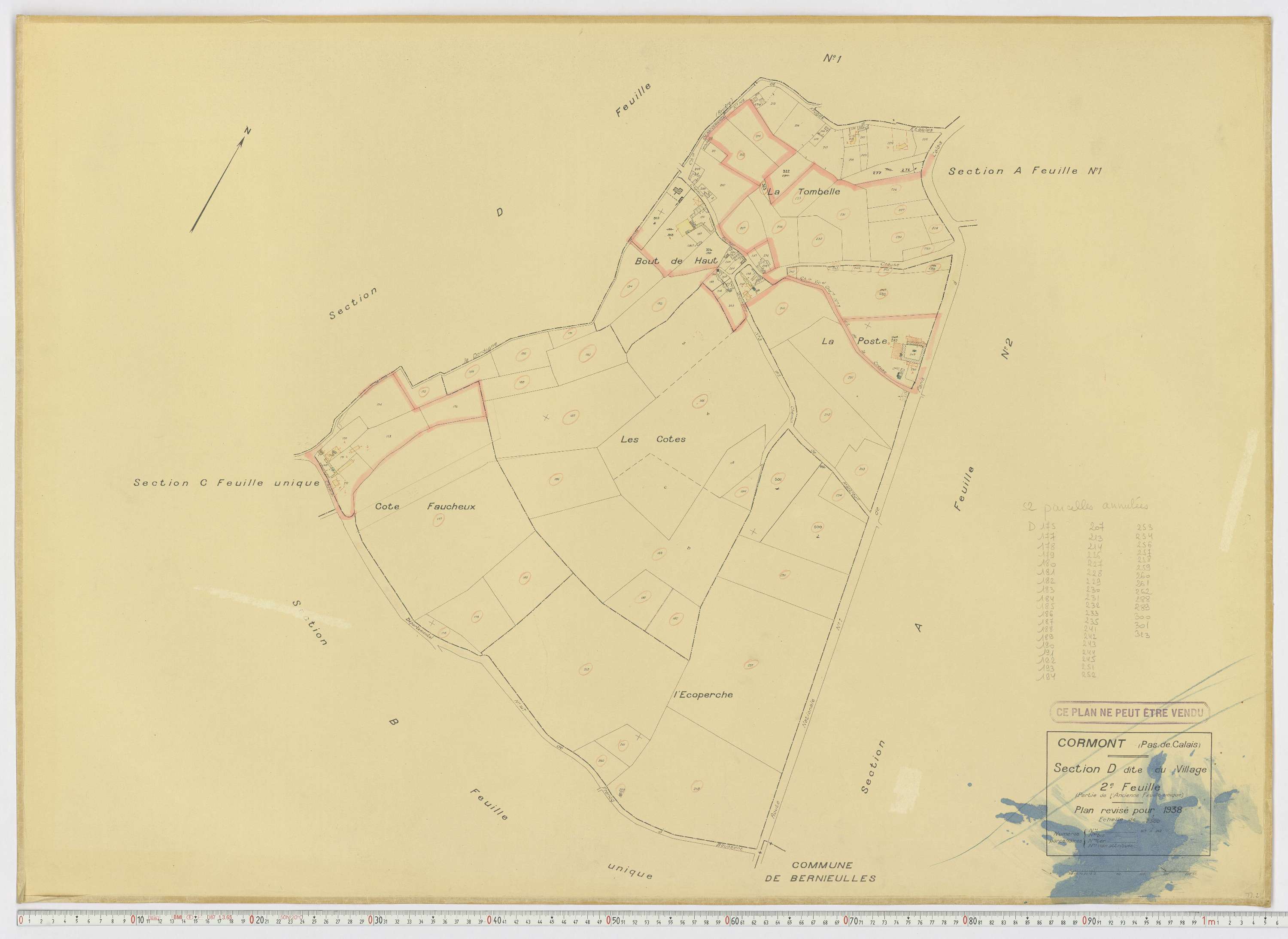 Cormont - Section D, feuille 2.