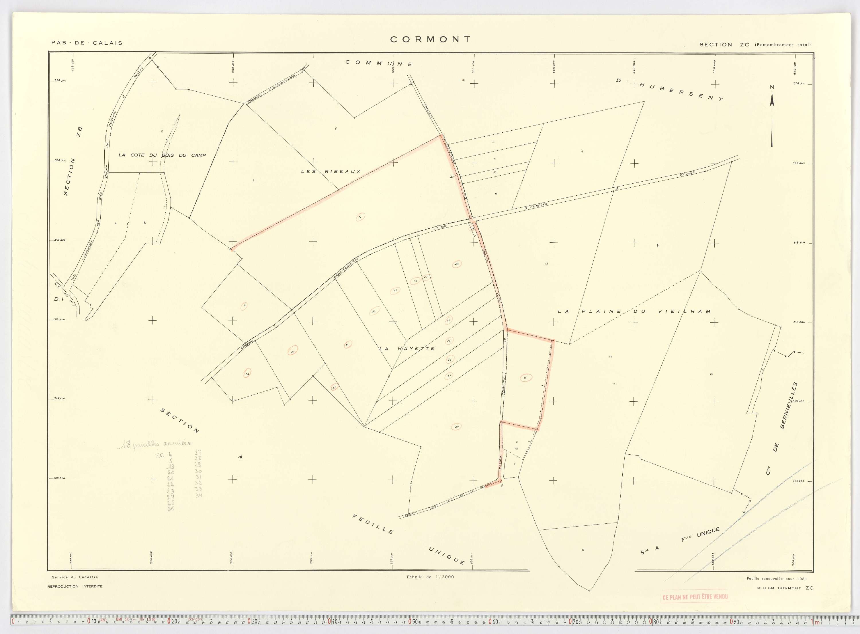 Cormont - Section ZC.