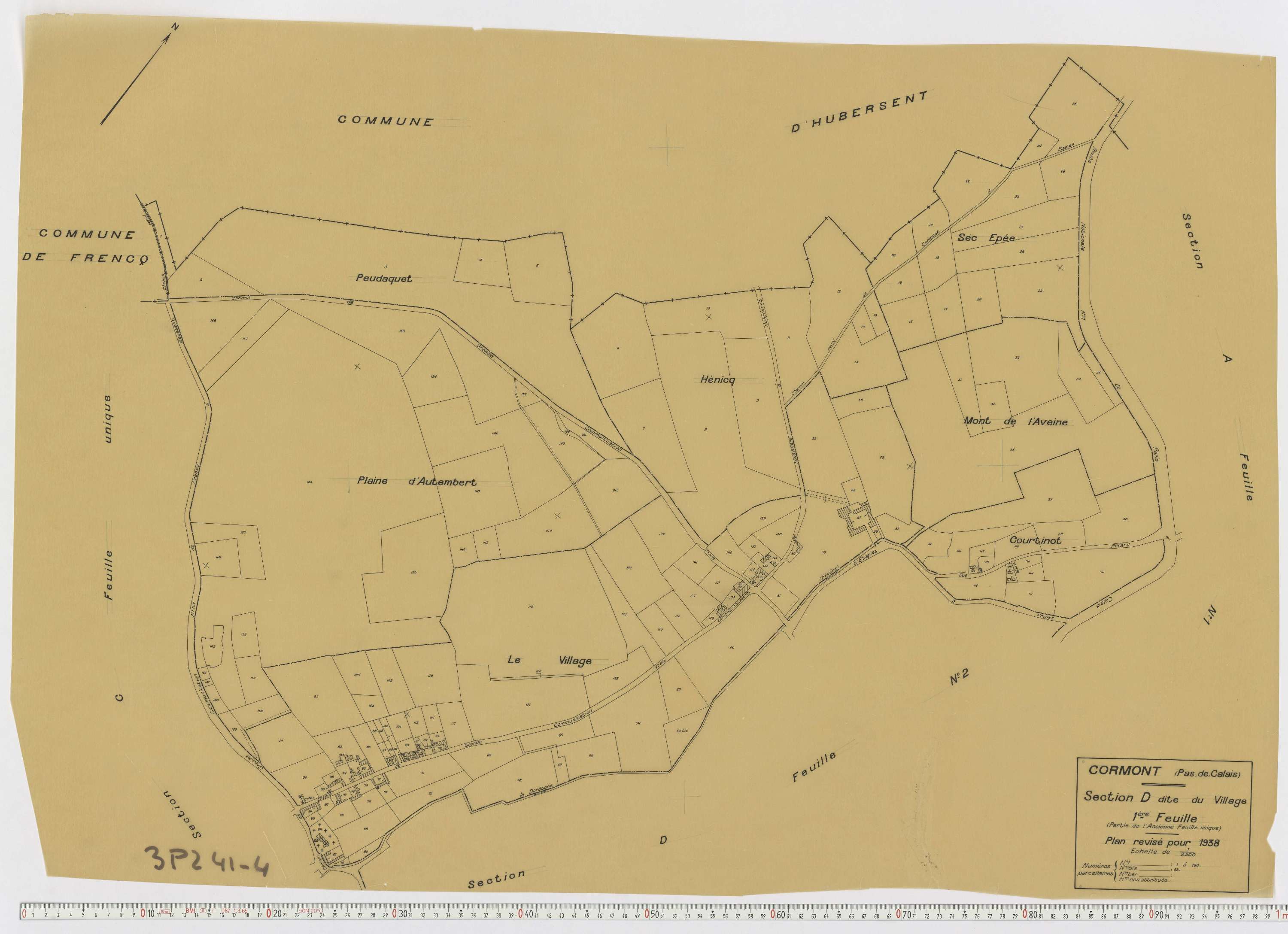 Cormont - Section D, feuille 1.
