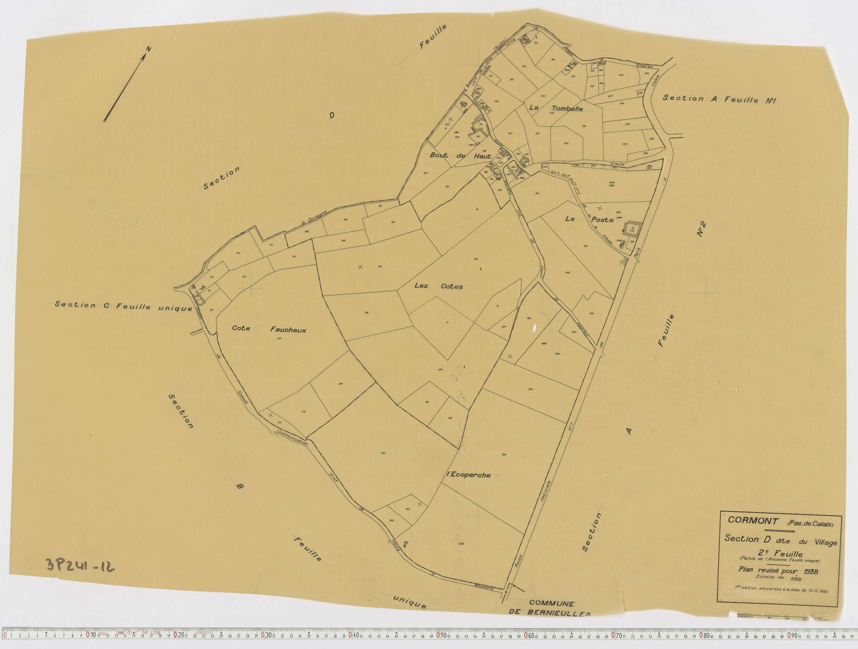 Cormont - Section D, feuille 2.