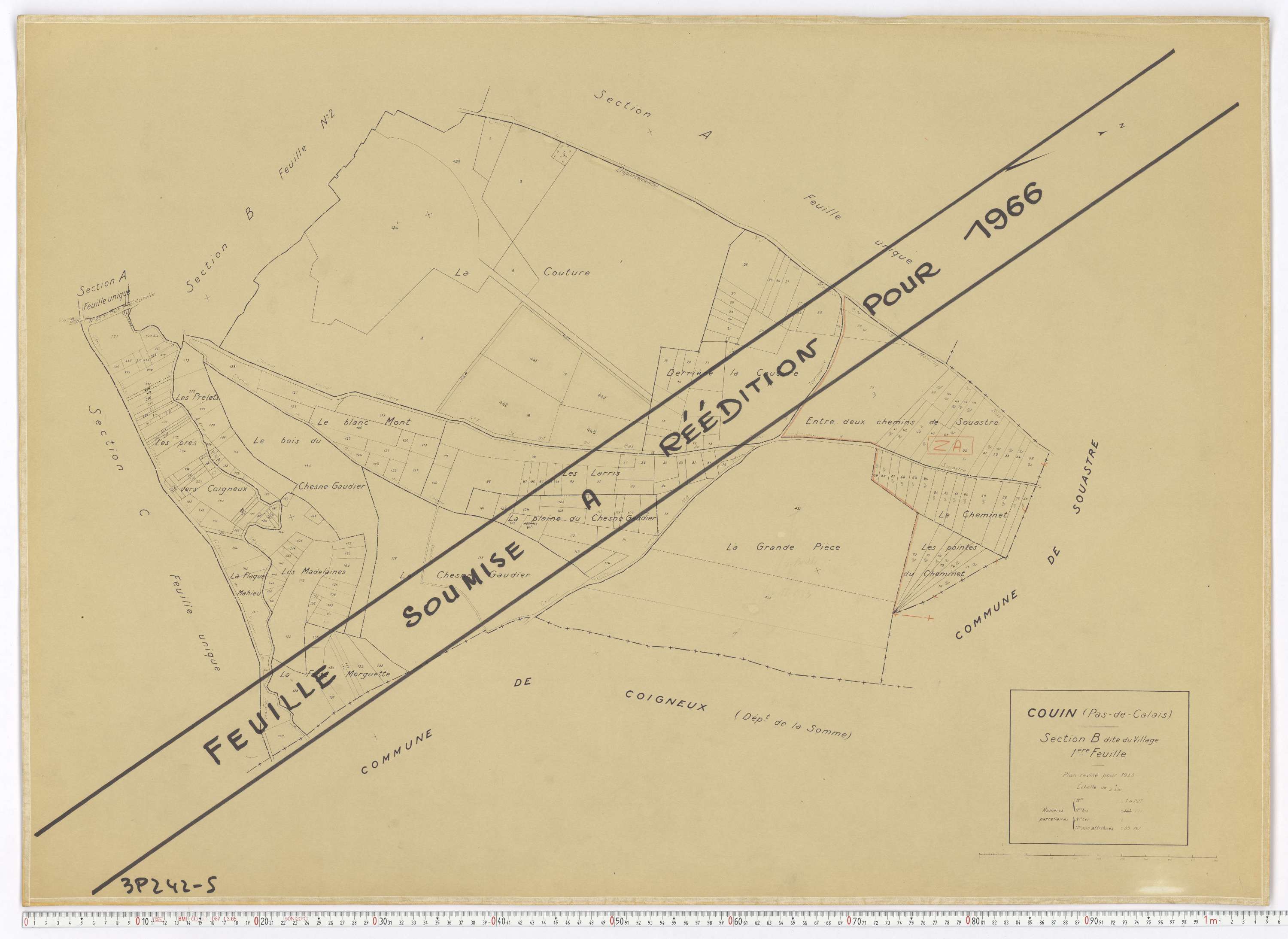 Couin - Section B, feuille 1.