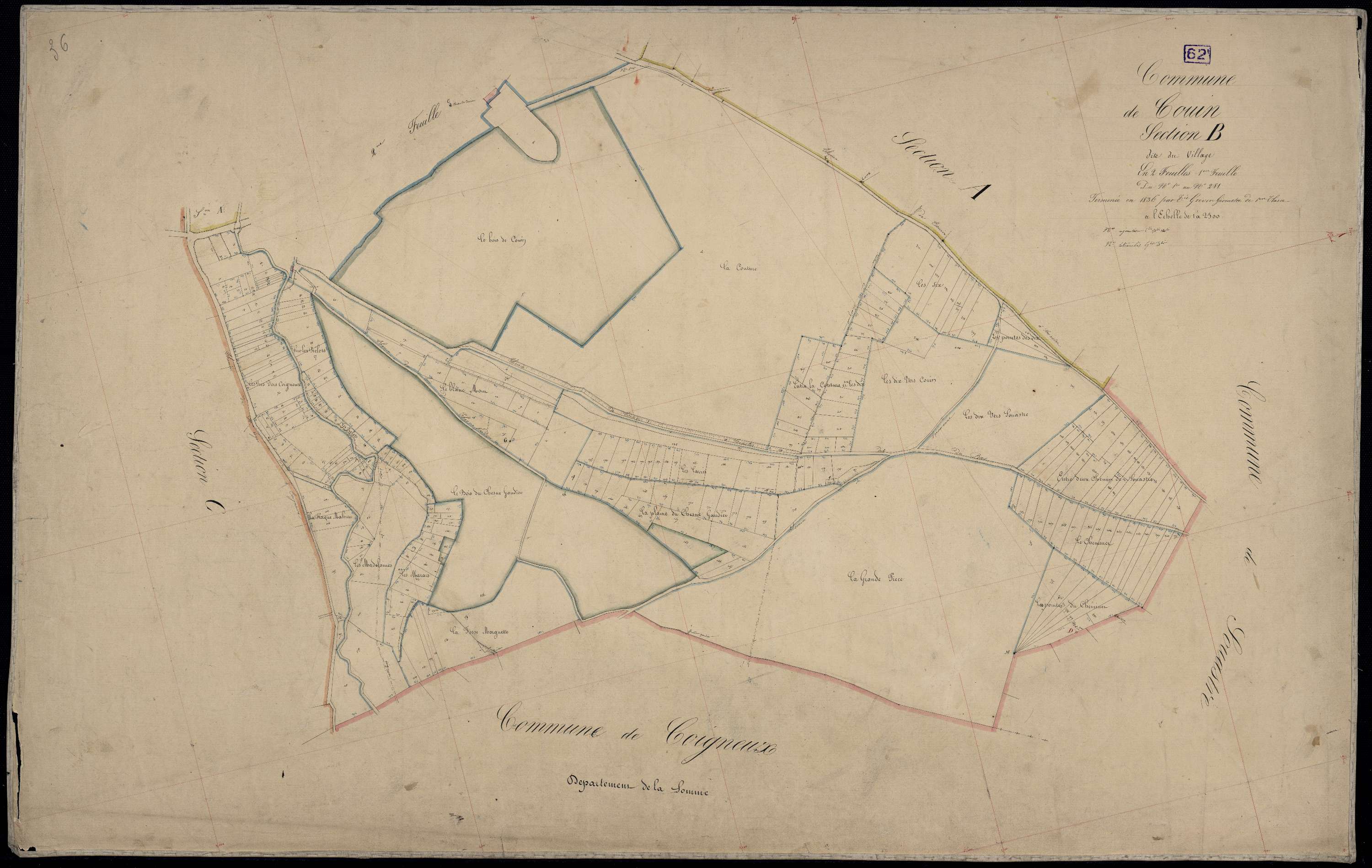 Couin - Section B, 1re feuille