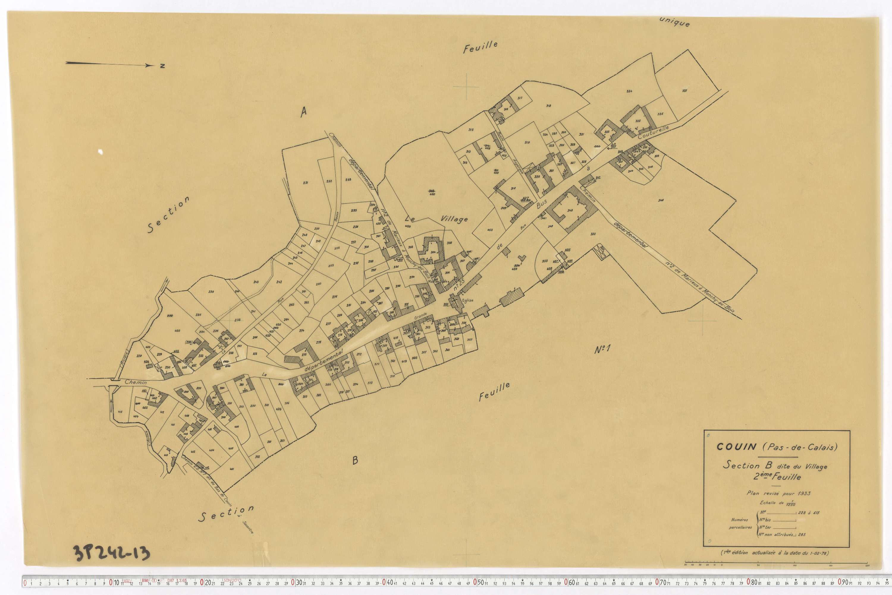 Couin - Section B, feuille 2.