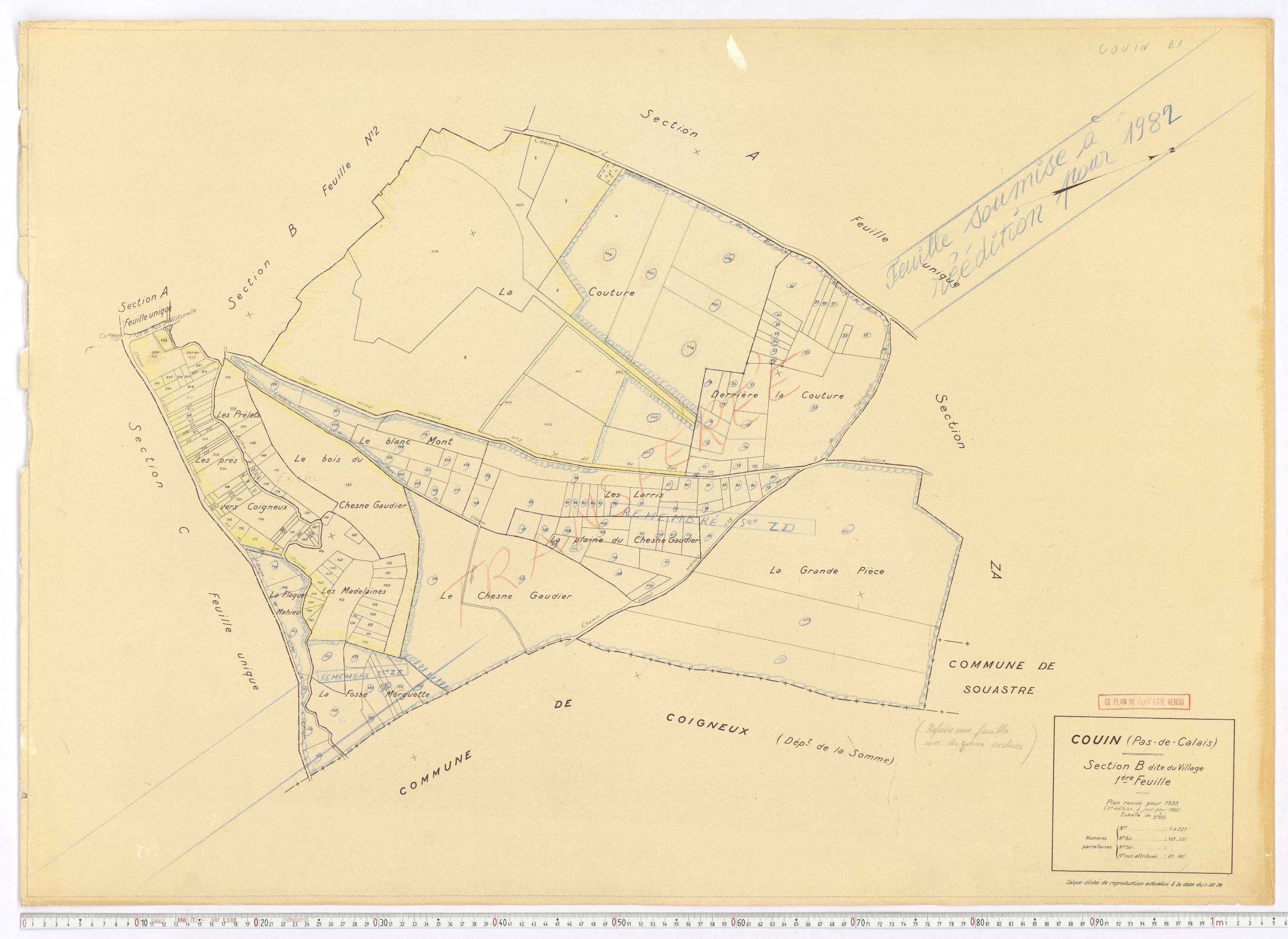 Couin - Section B, feuille 1.