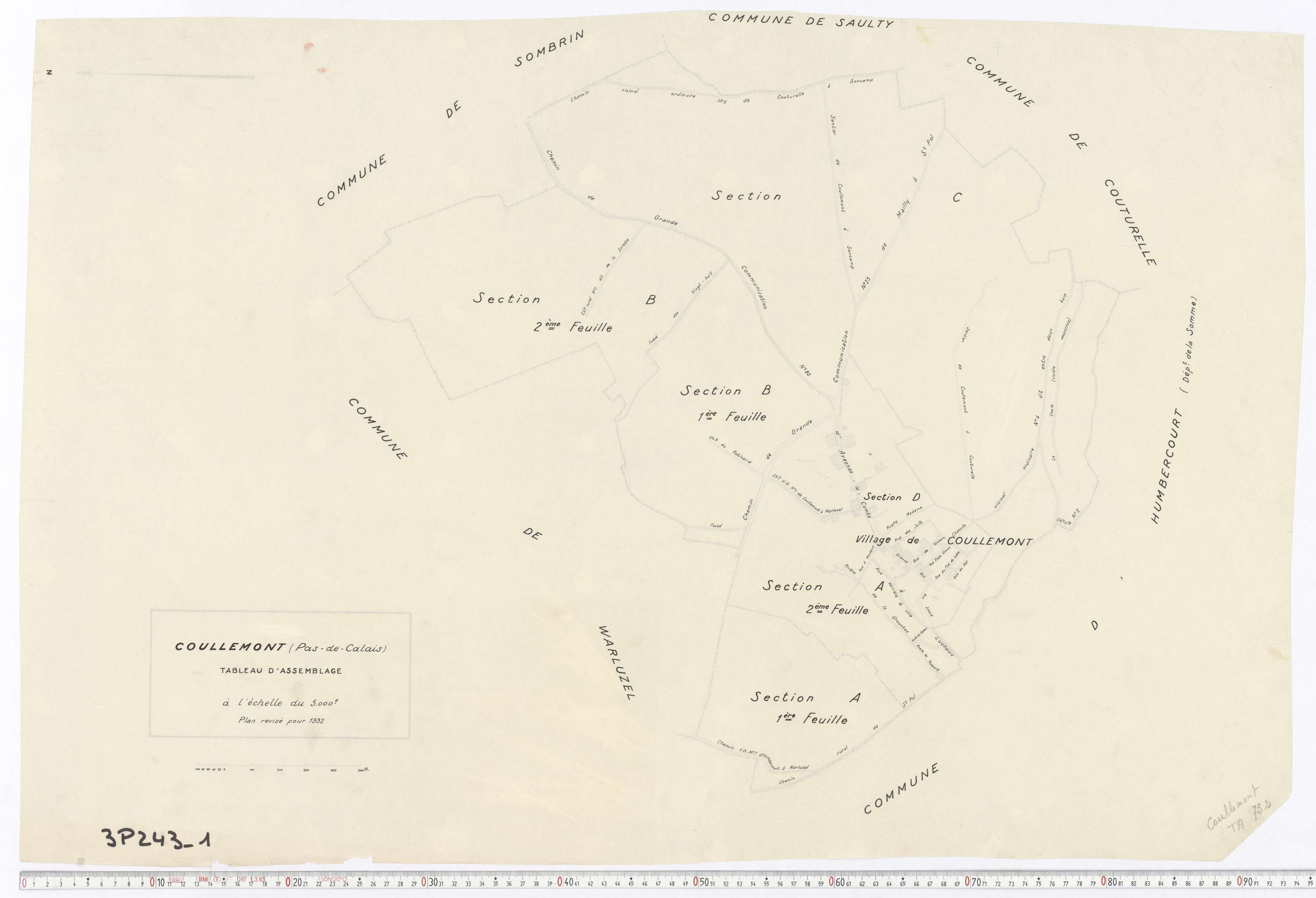 Coullemont - Tableau d'assemblage.