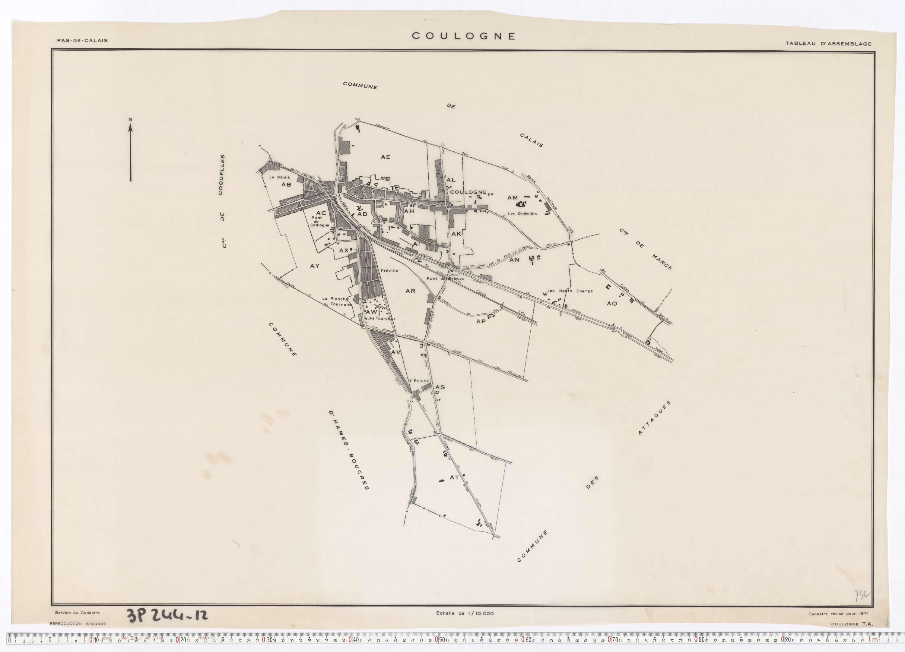 Coulogne - Tableau d'assemblage.