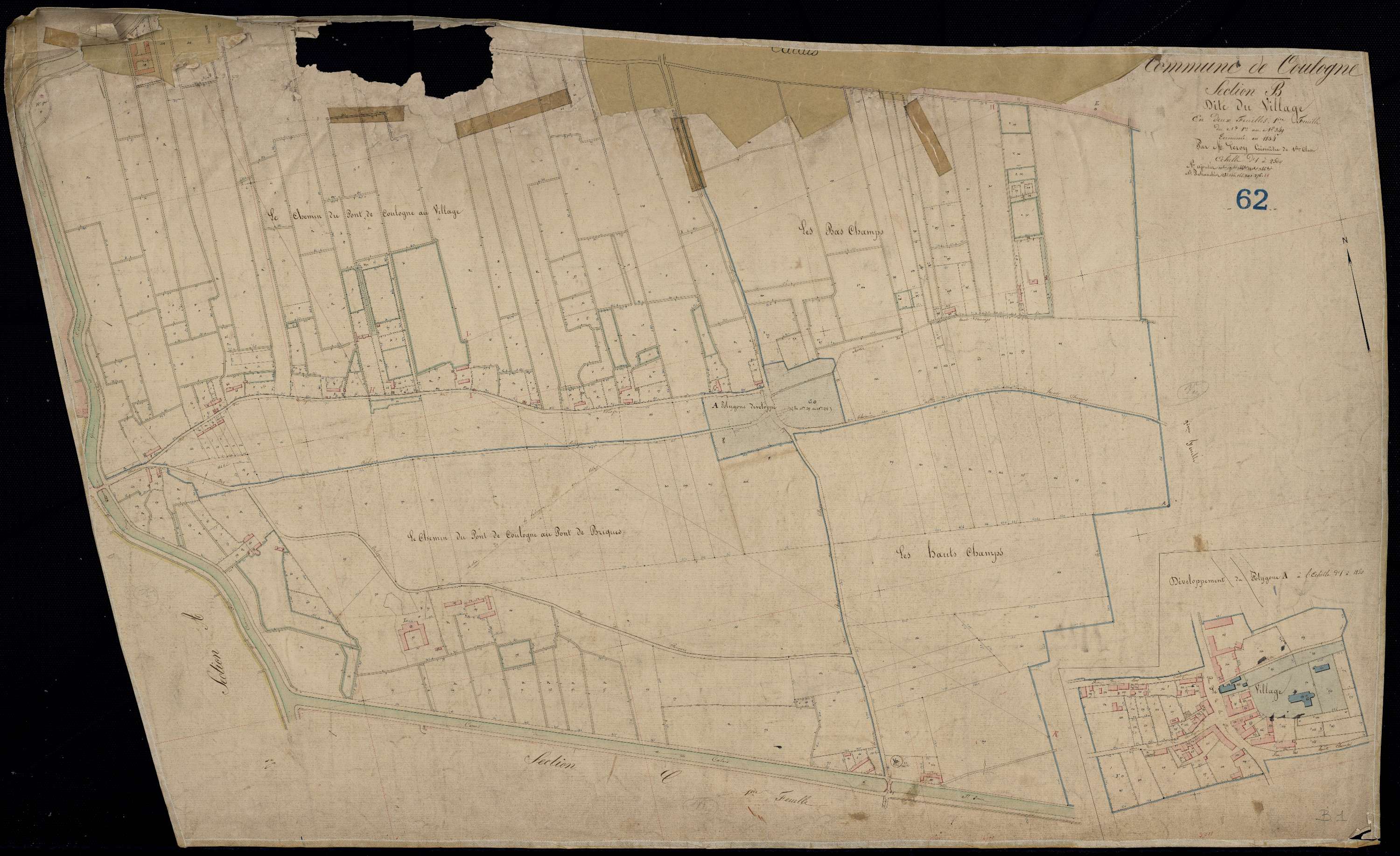 Coulogne - Section B, 1re feuille