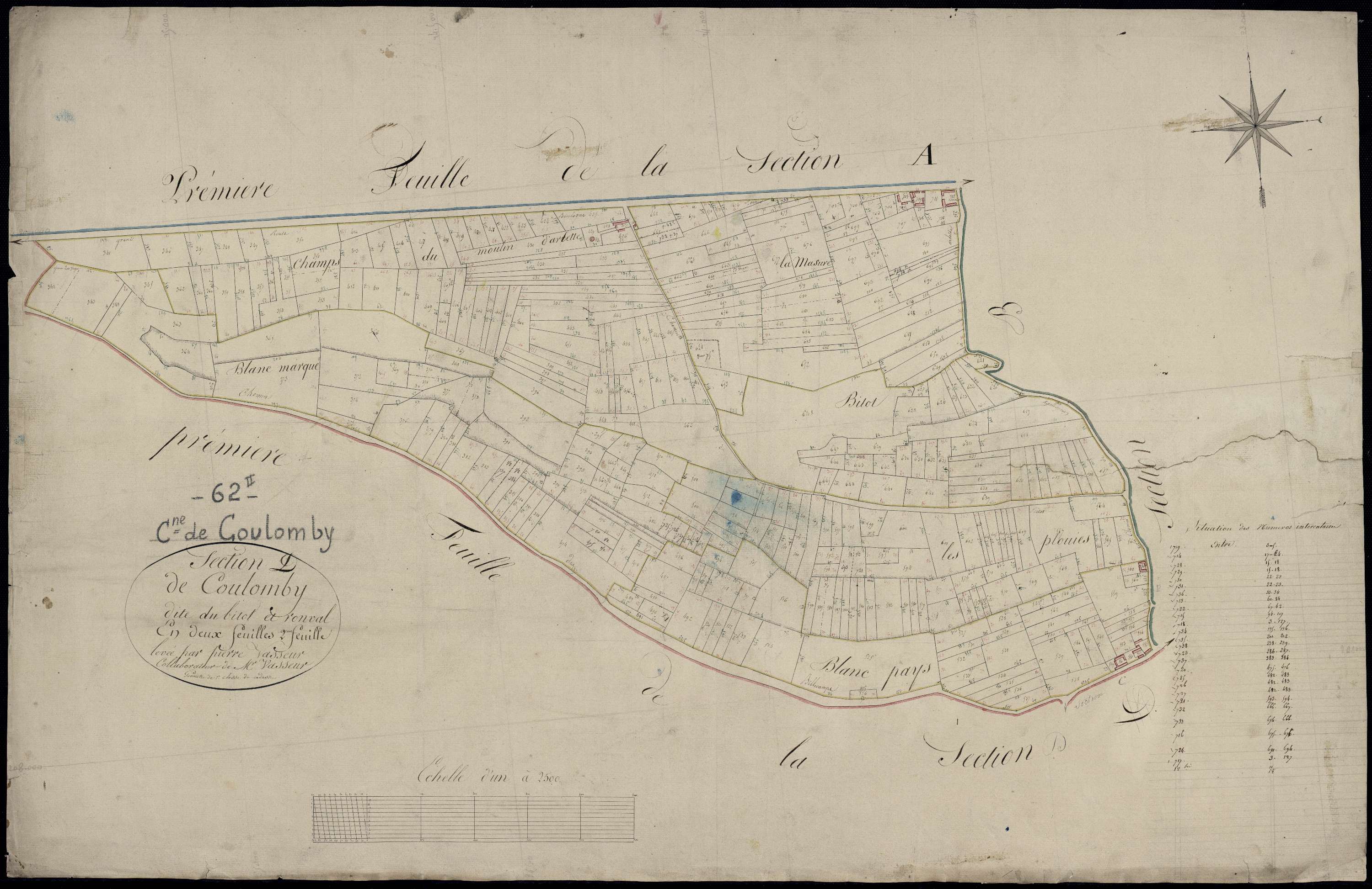 Coulomby - Section D, 2e feuille