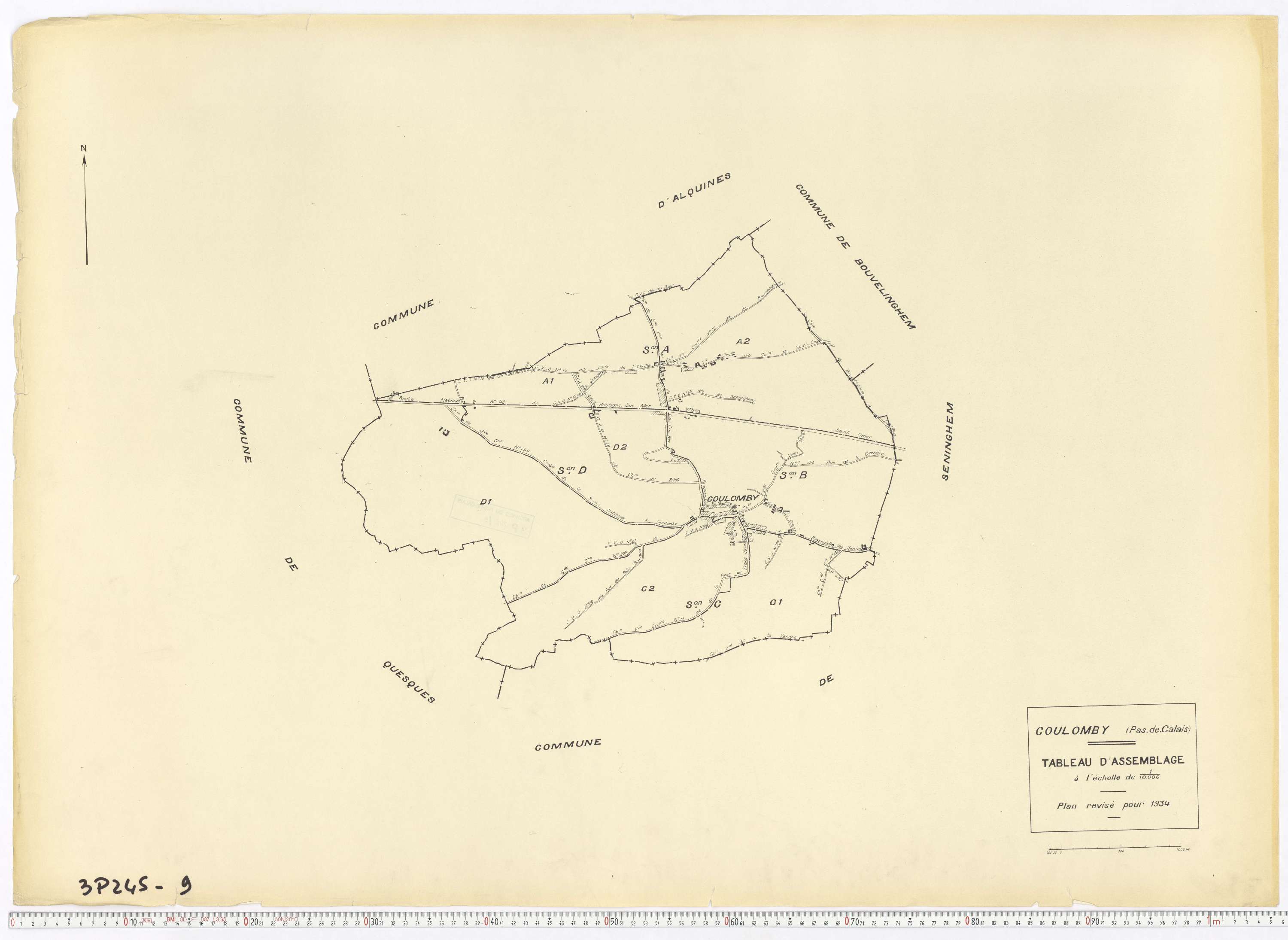 Coulomby - Tableau d'assemblage.