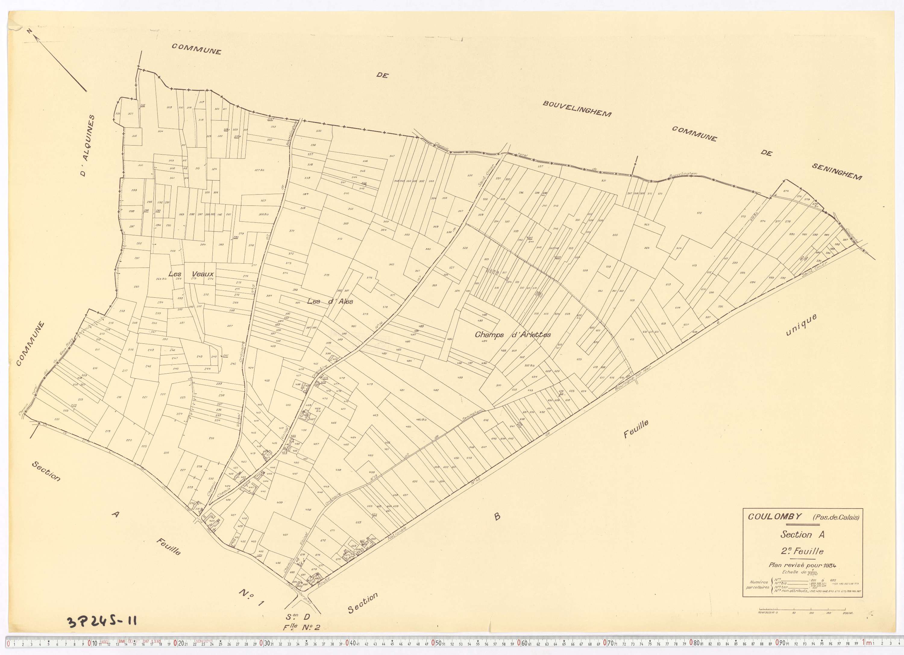 Coulomby - Section A, feuille 2.