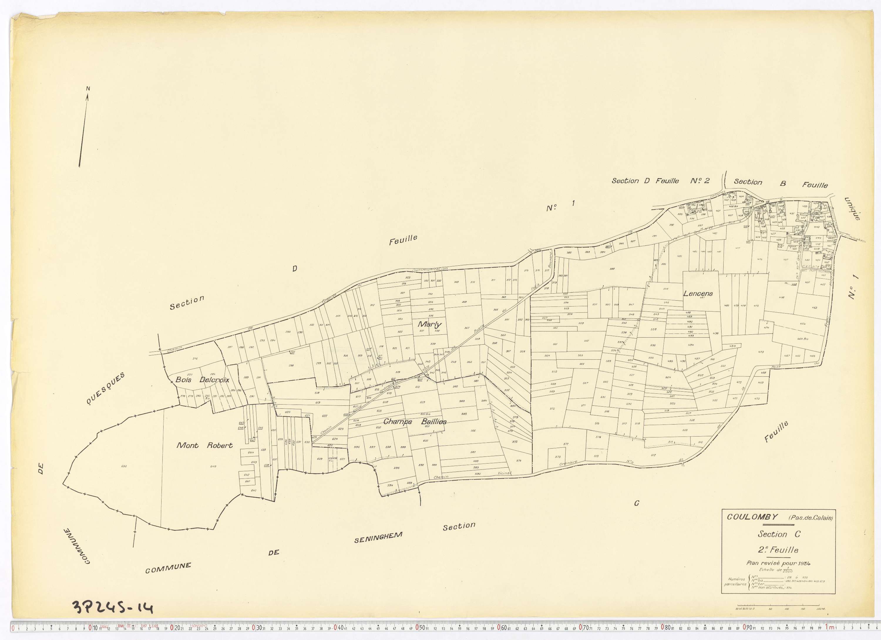 Coulomby - Section C, feuille 2.