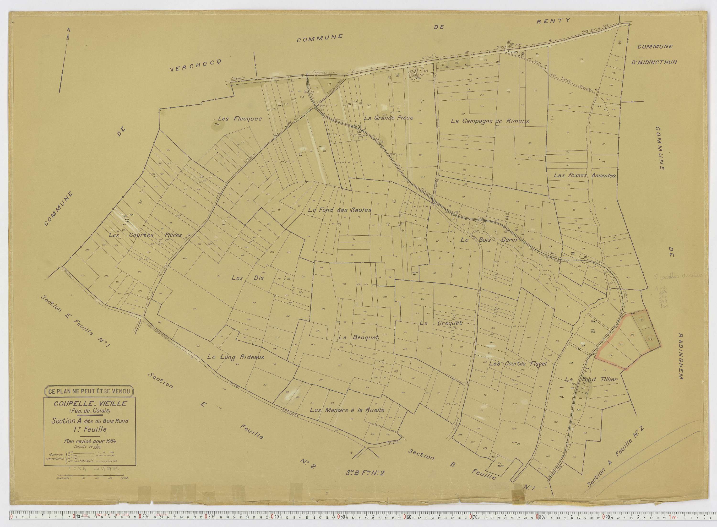 Coupelle-Vieille - Section A, feuille 1.