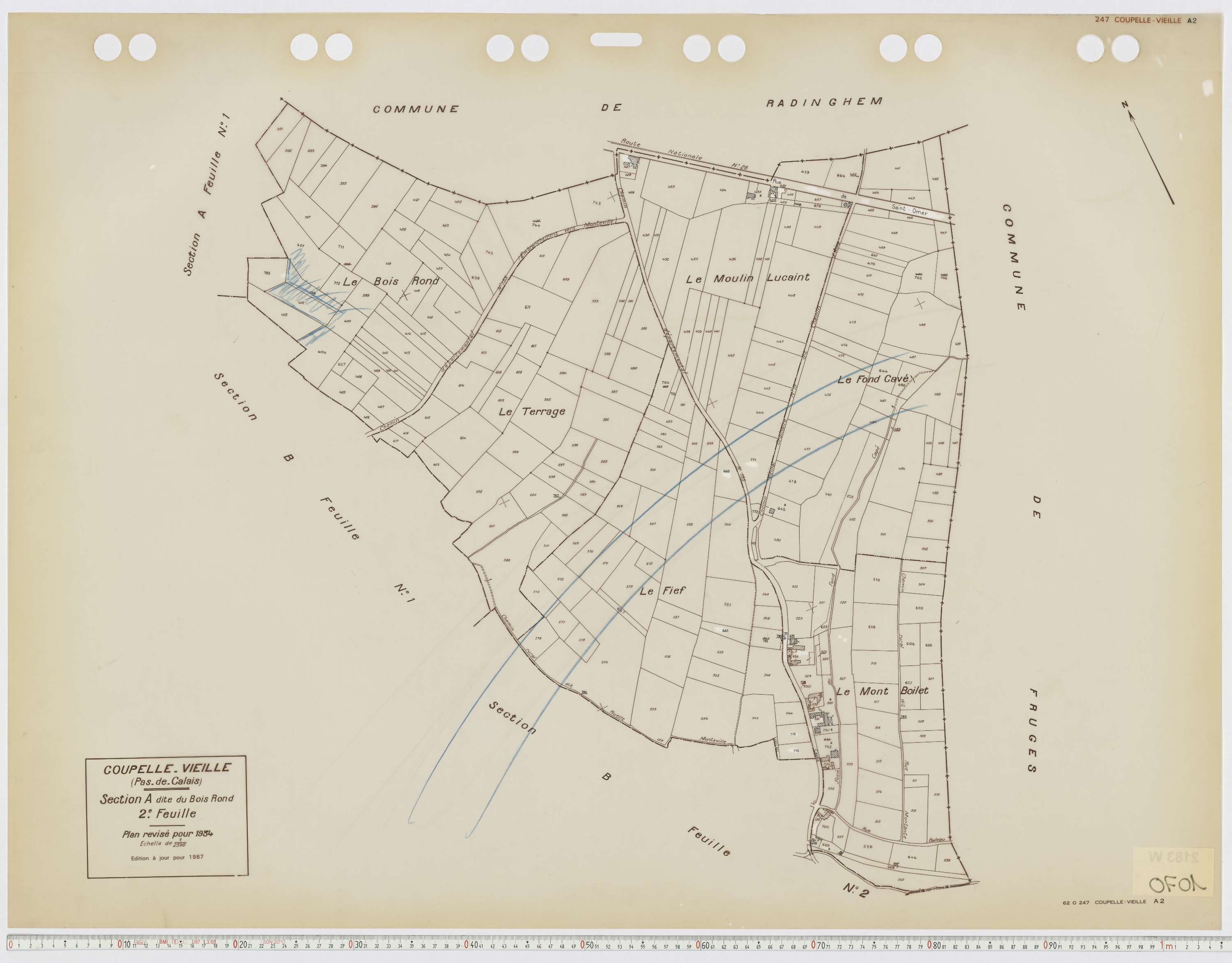 Coupelle-Vieille - Section A, feuille 2.