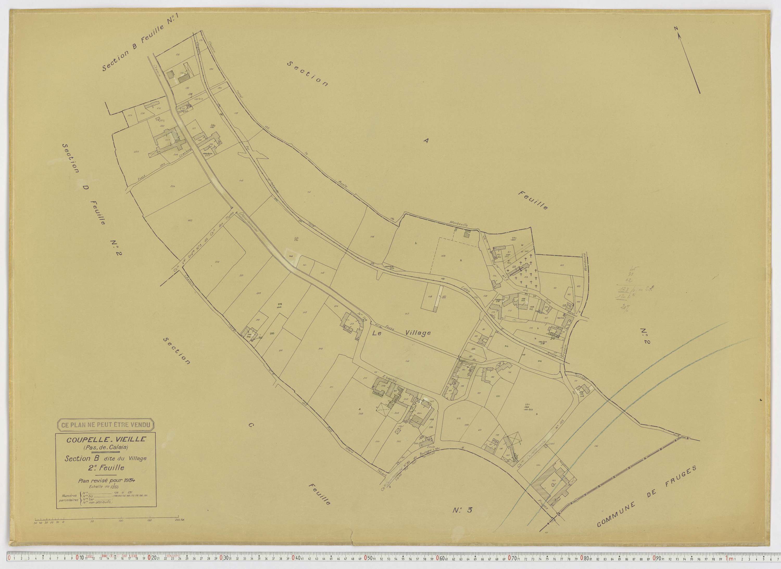 Coupelle-Vieille - Section B, feuille 2.