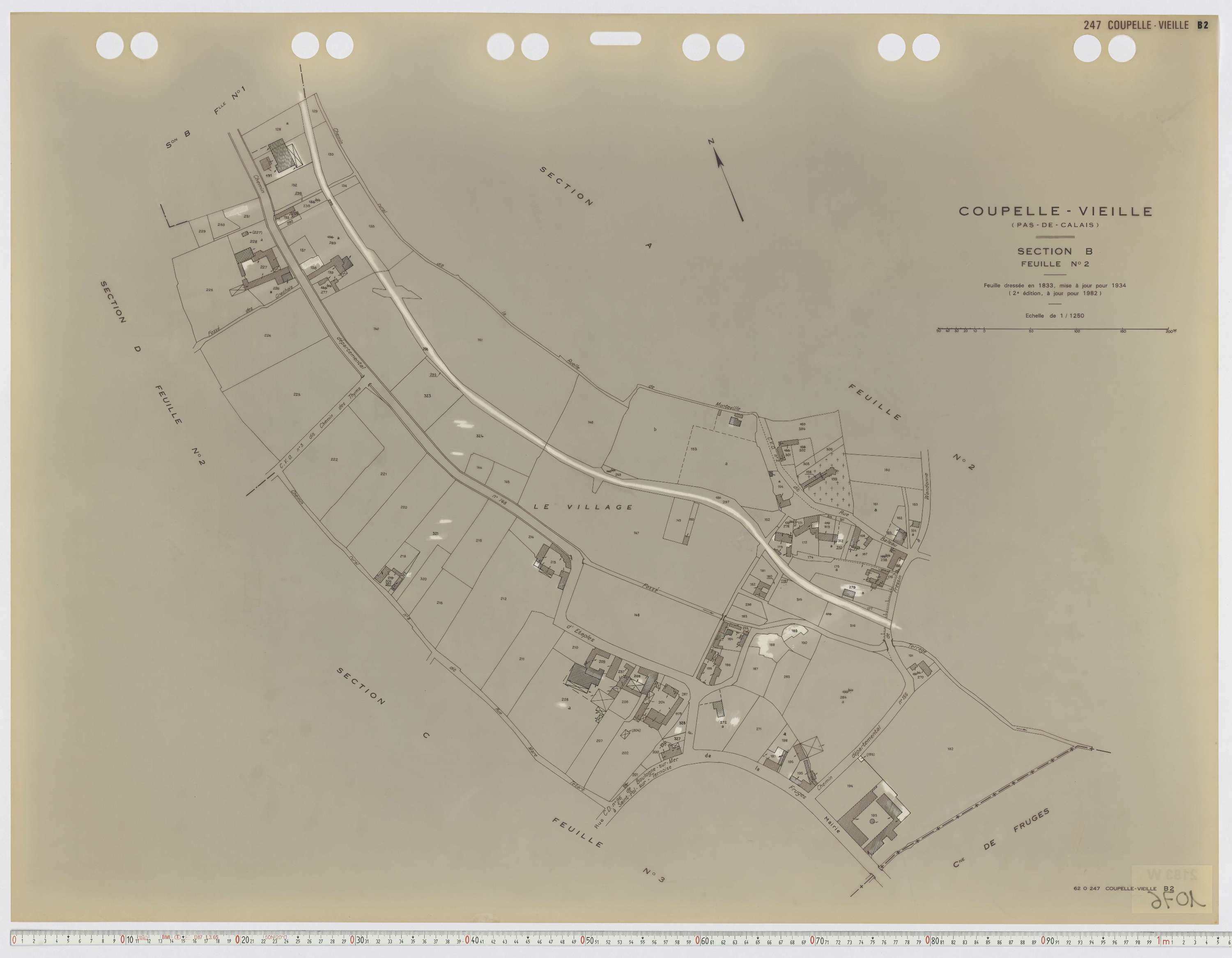 Coupelle-Vieille - Section B, feuille 2.