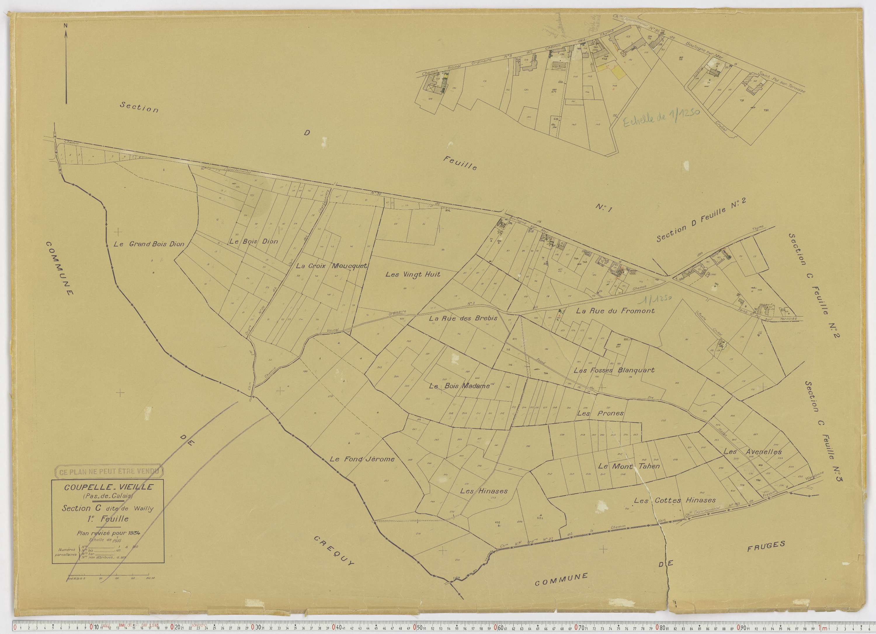 Coupelle-Vieille - Section C, feuille 1.
