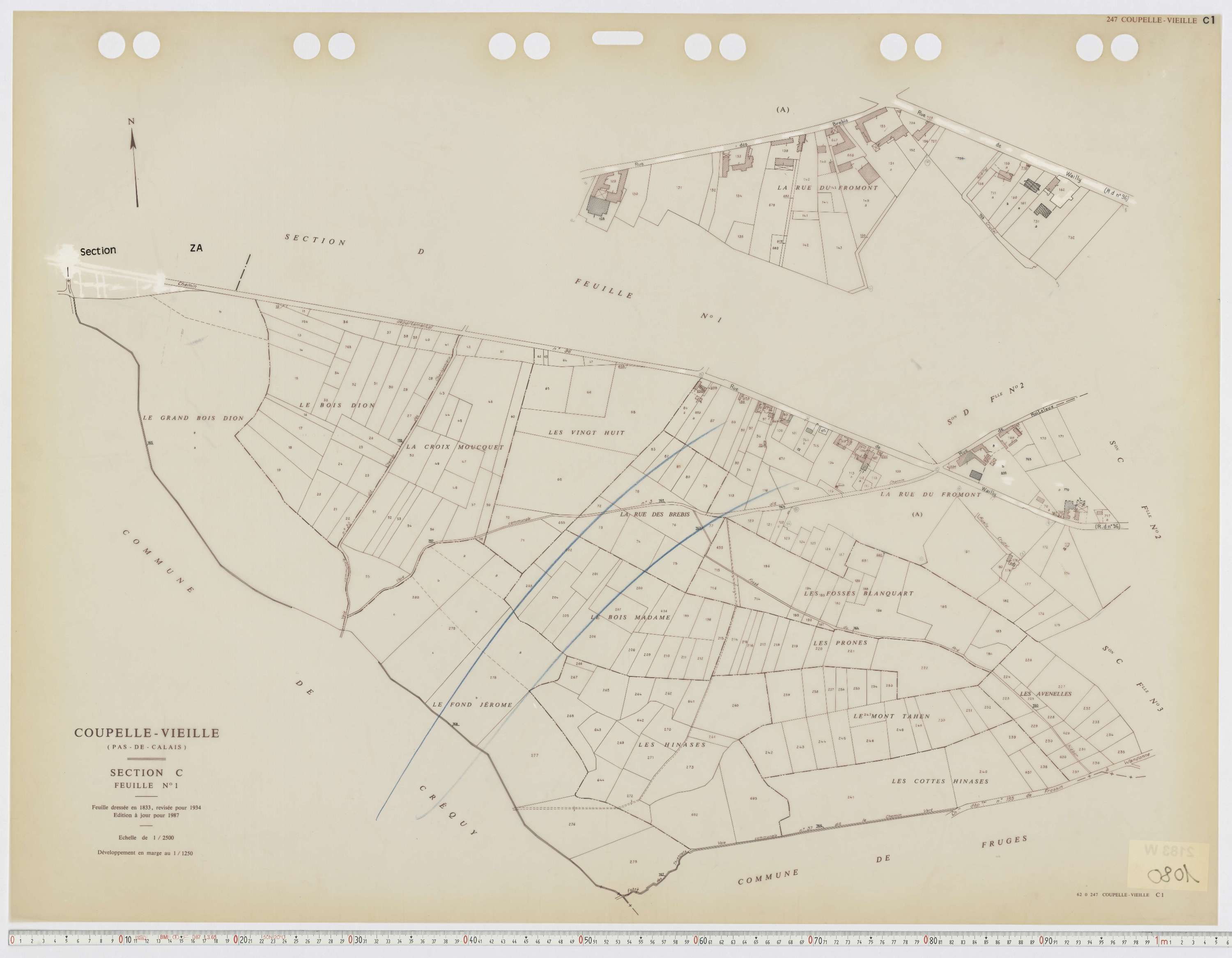 Coupelle-Vieille - Section C, feuille 1.