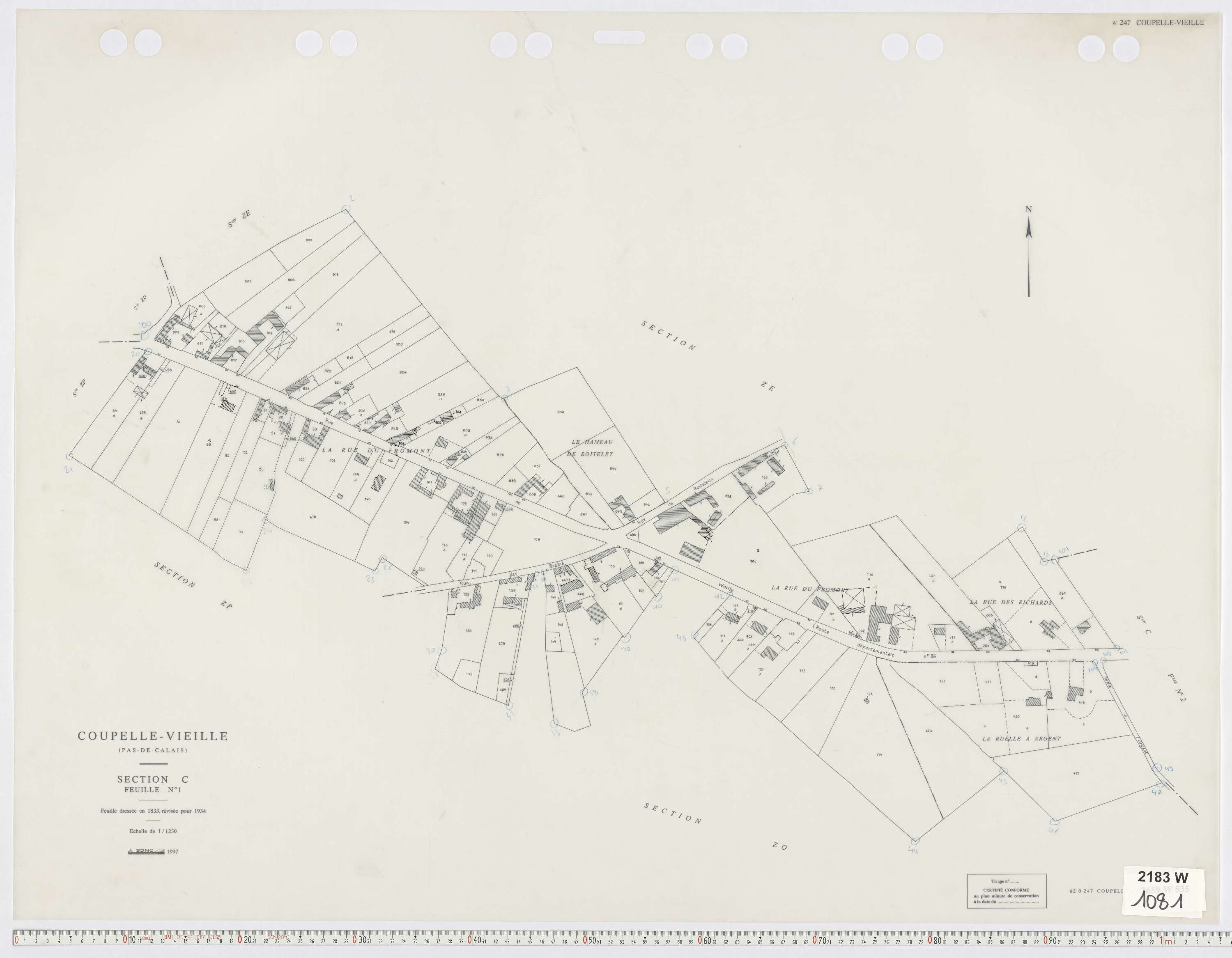 Coupelle-Vieille - Section C, feuille 1.