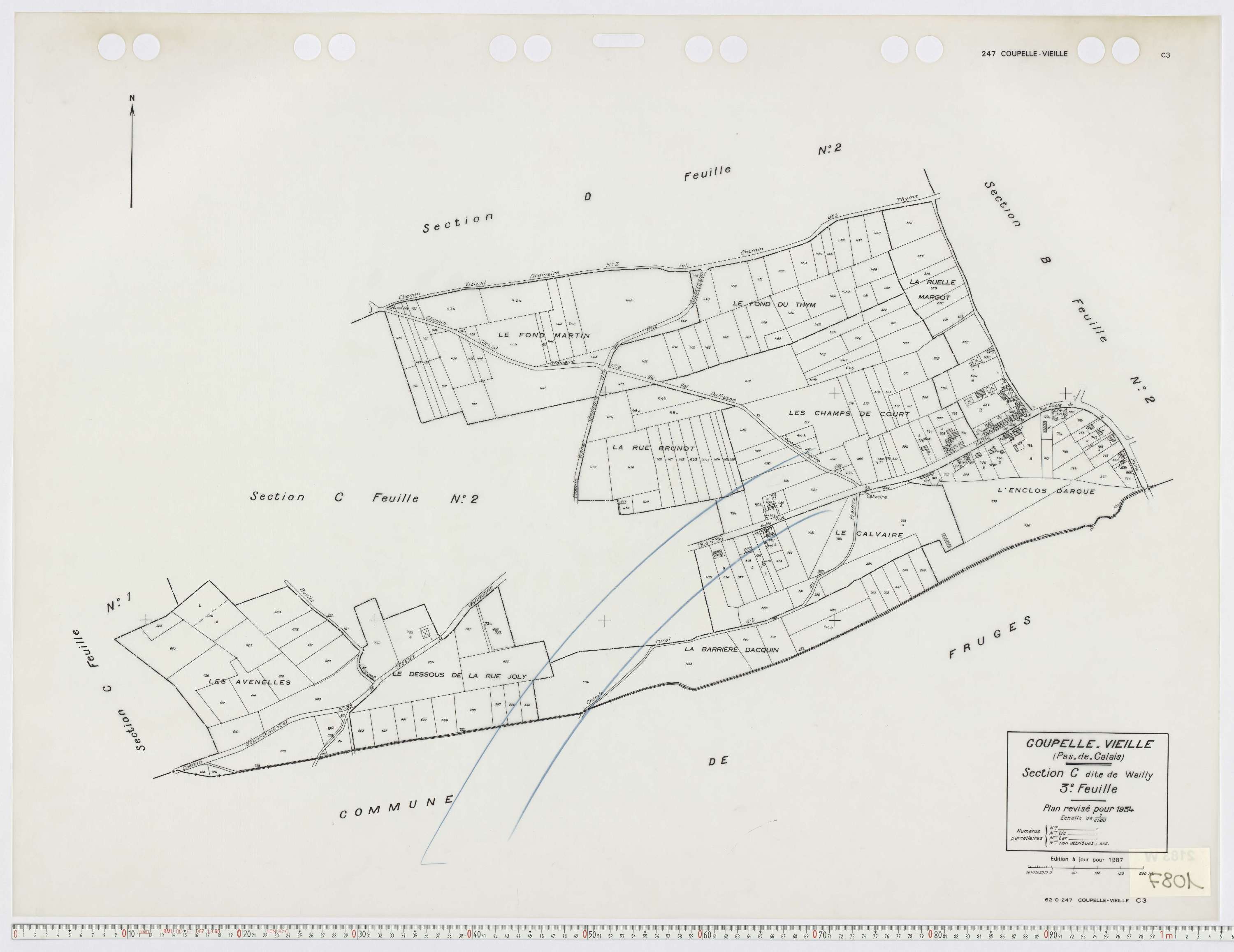 Coupelle-Vieille - Section C, feuille 3.