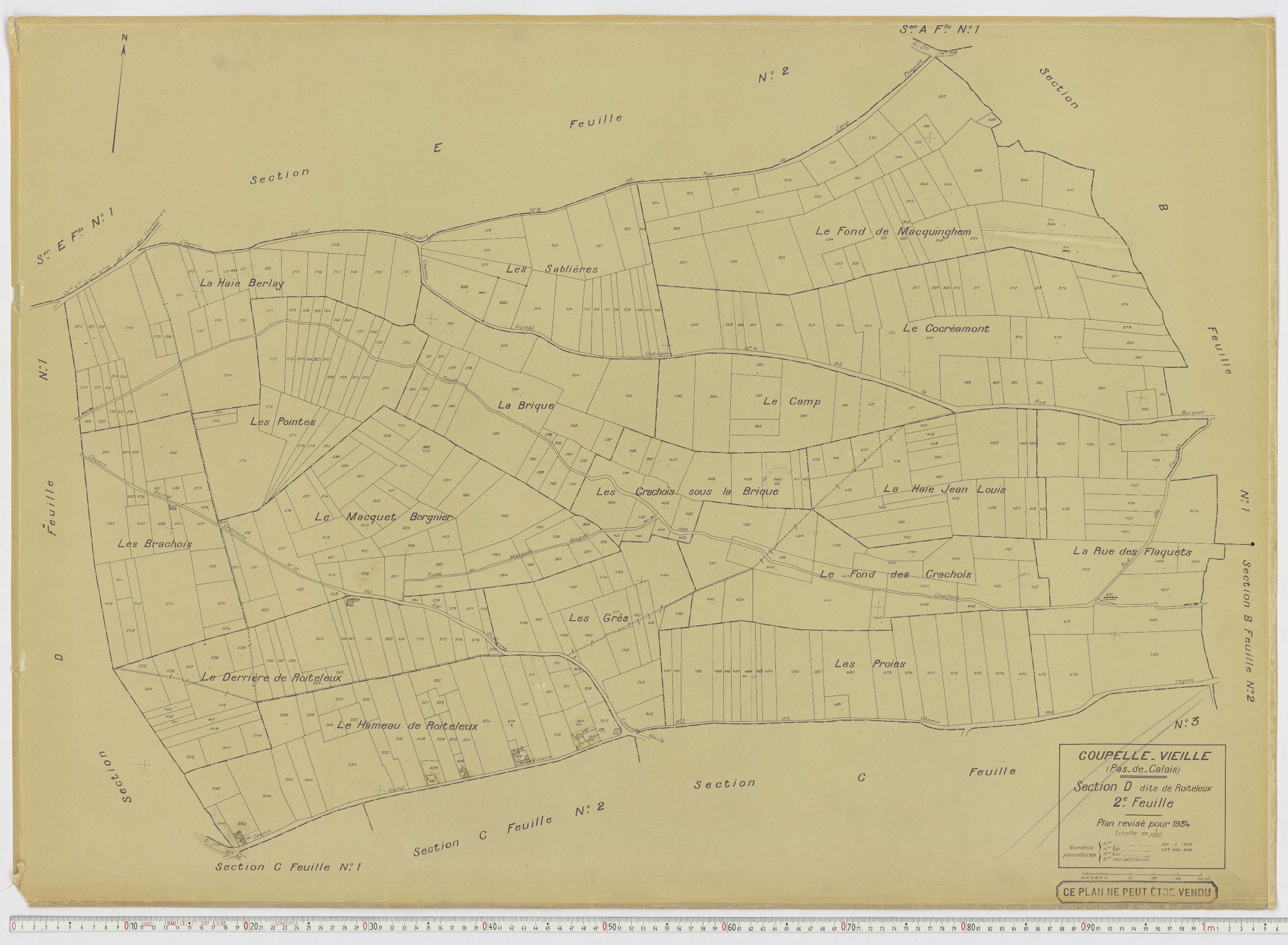 Coupelle-Vieille - Section D, feuille 2.