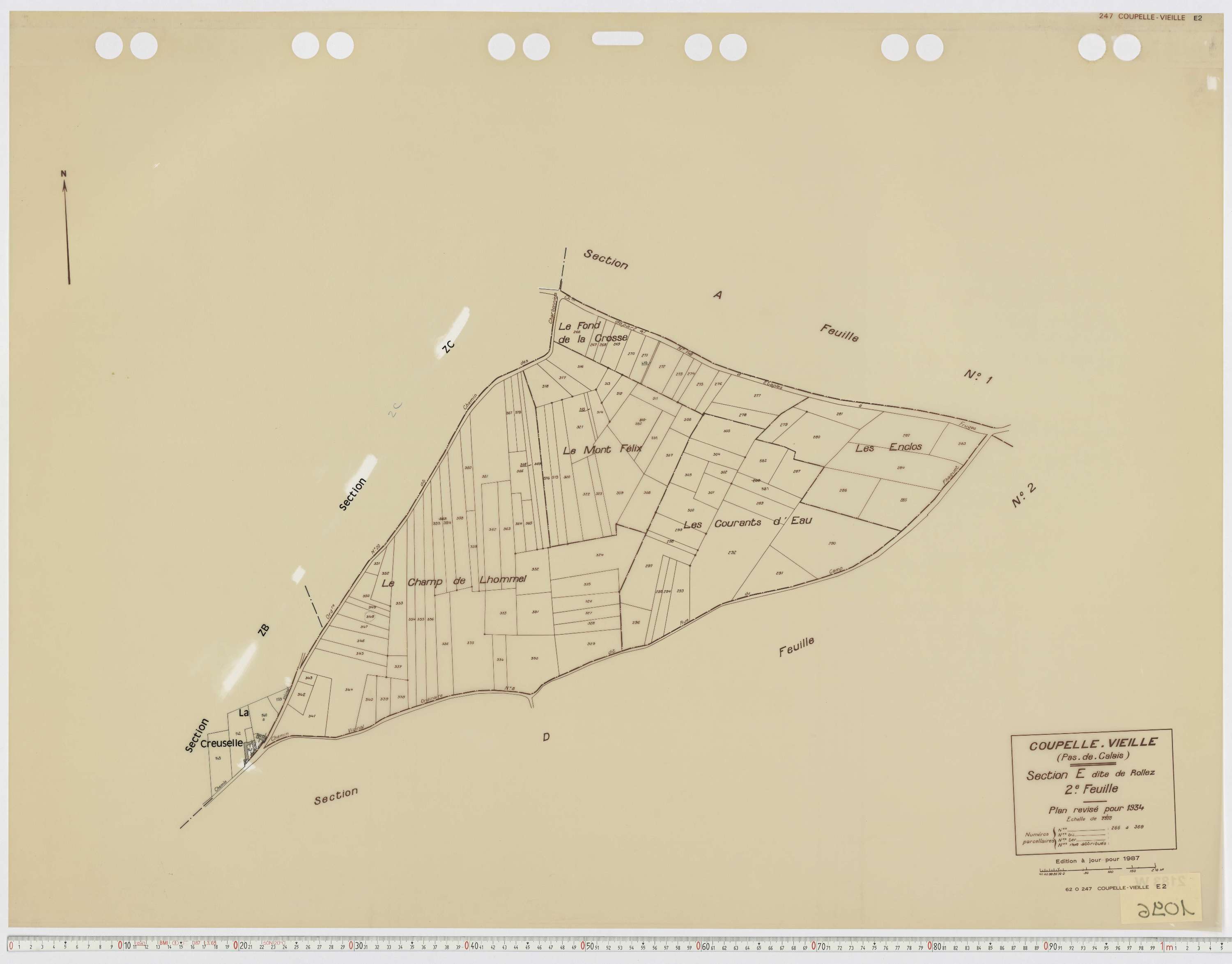 Coupelle-Vieille - Section E, feuille 2.