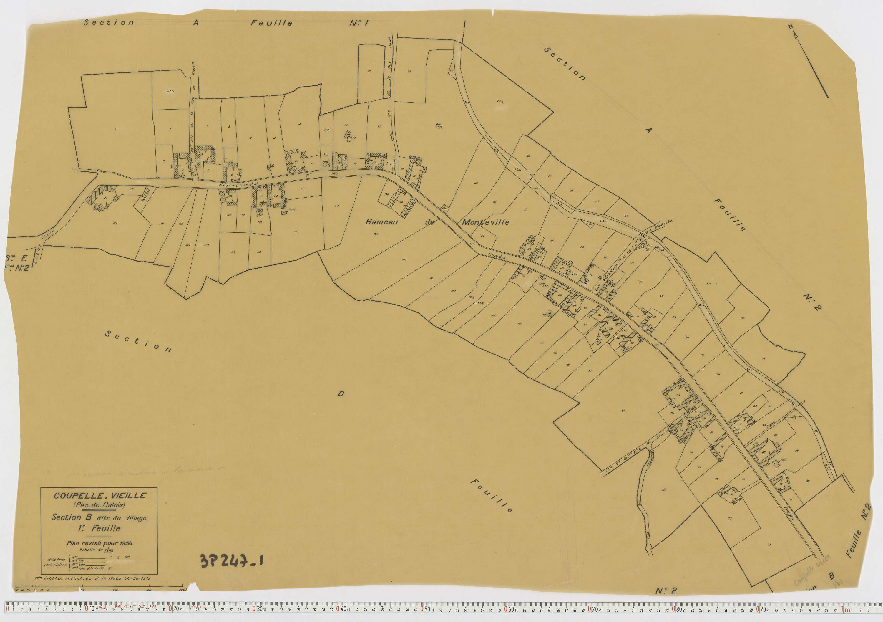 Coupelle-Vieille - Section B, feuille 1.