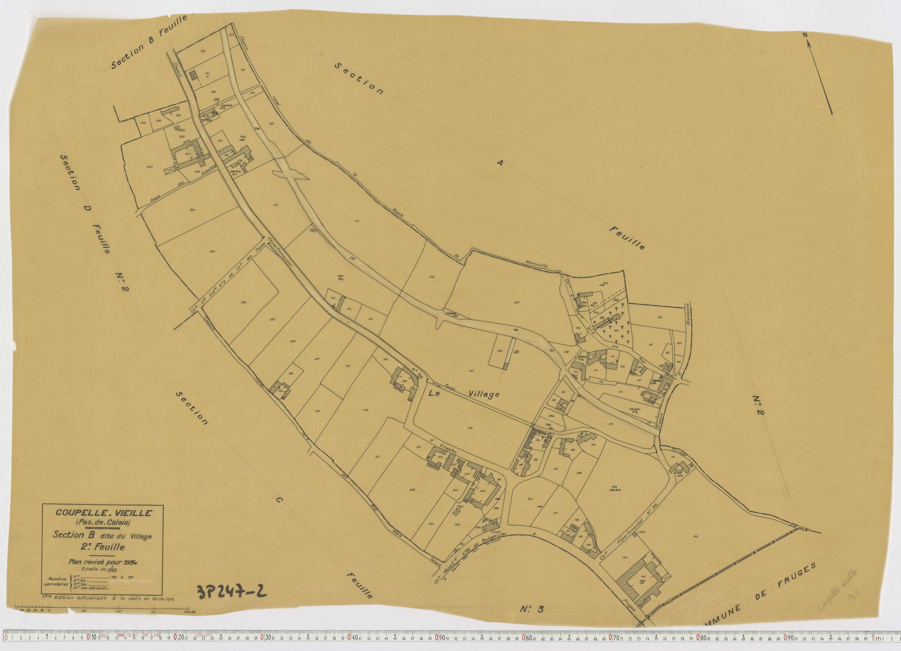 Coupelle-Vieille - Section B, feuille 2.