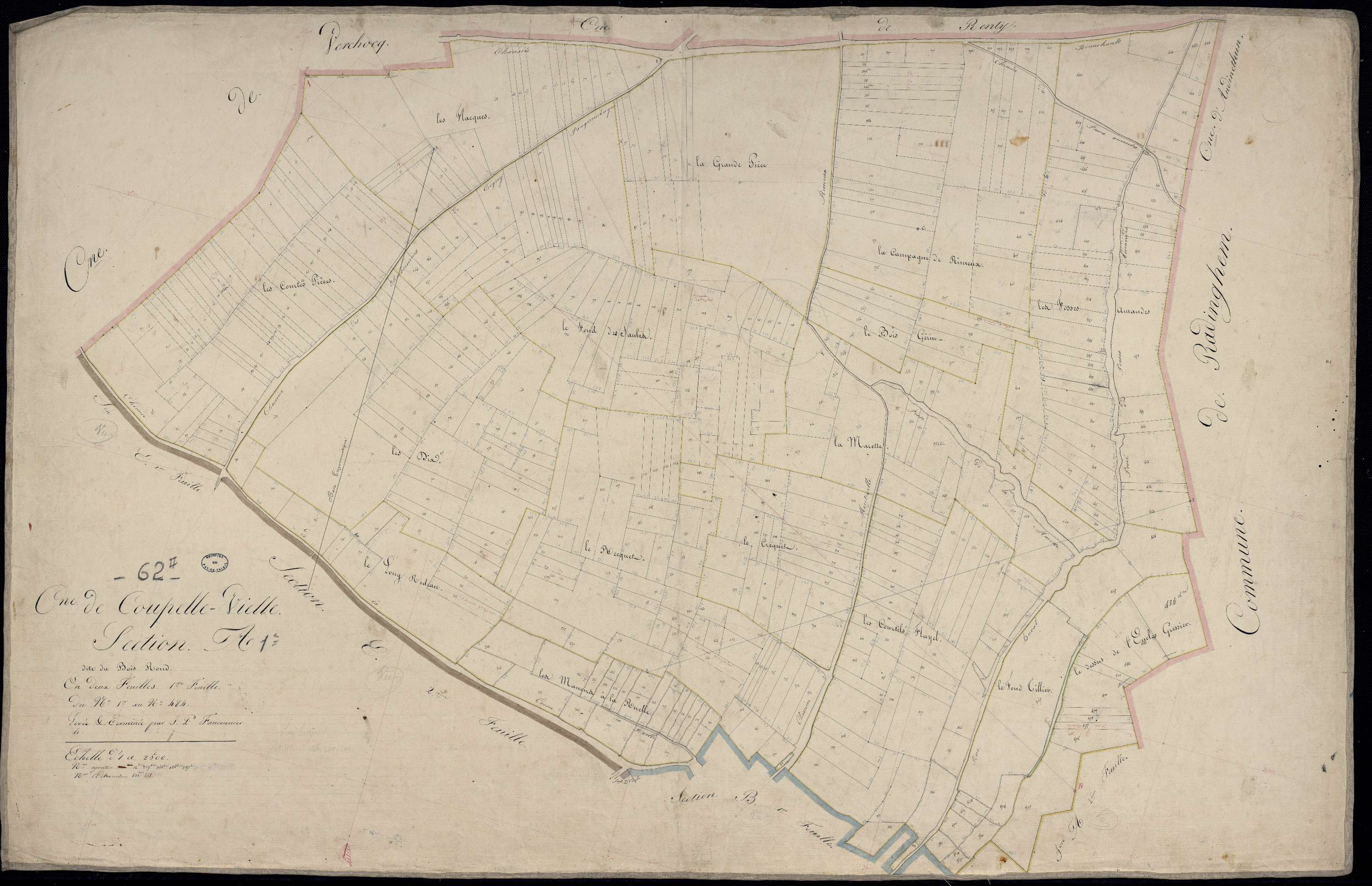Coupelle-Vieille - Section A, 1re feuille