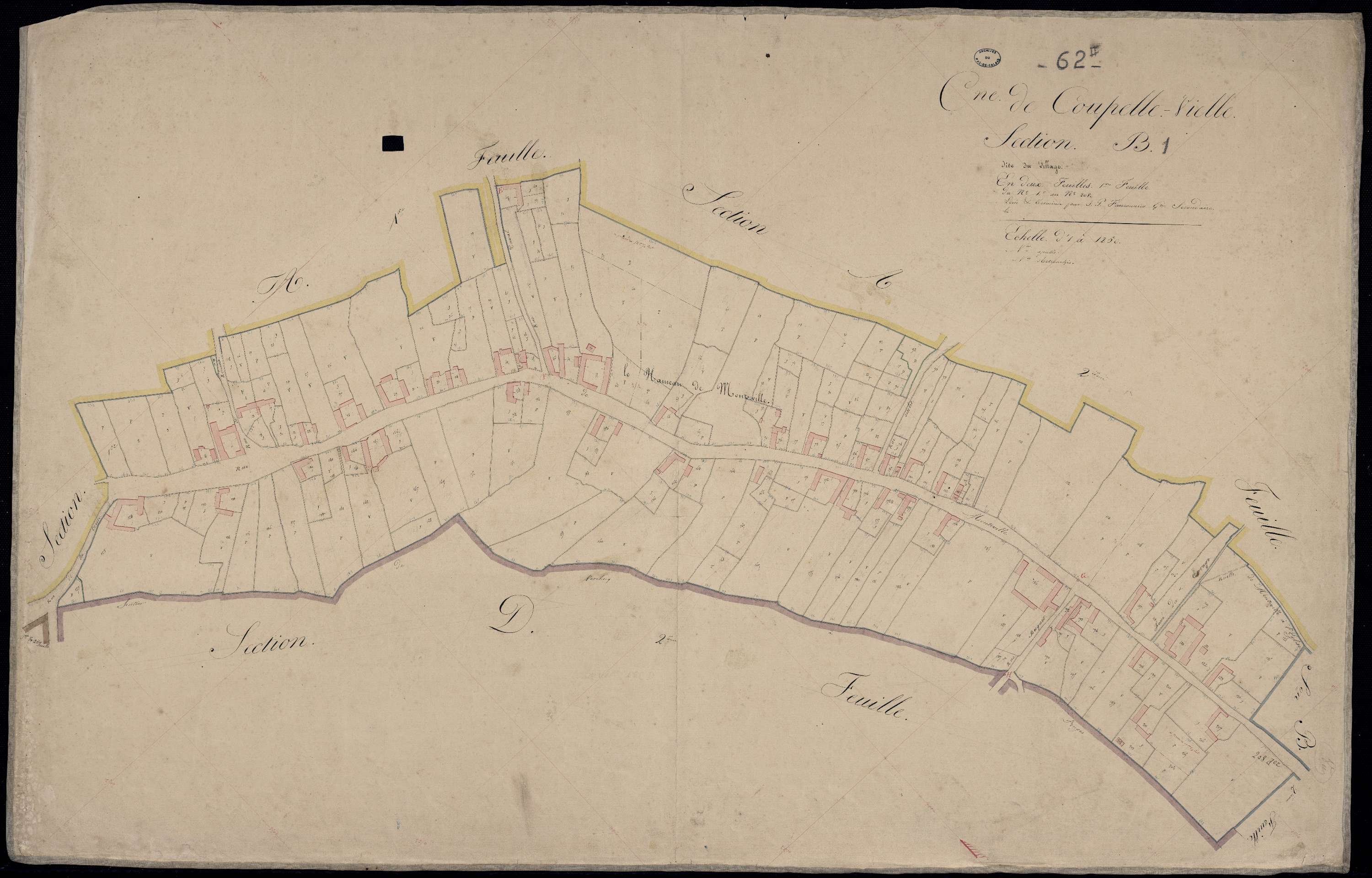 Coupelle-Vieille - Section B, 1re feuille