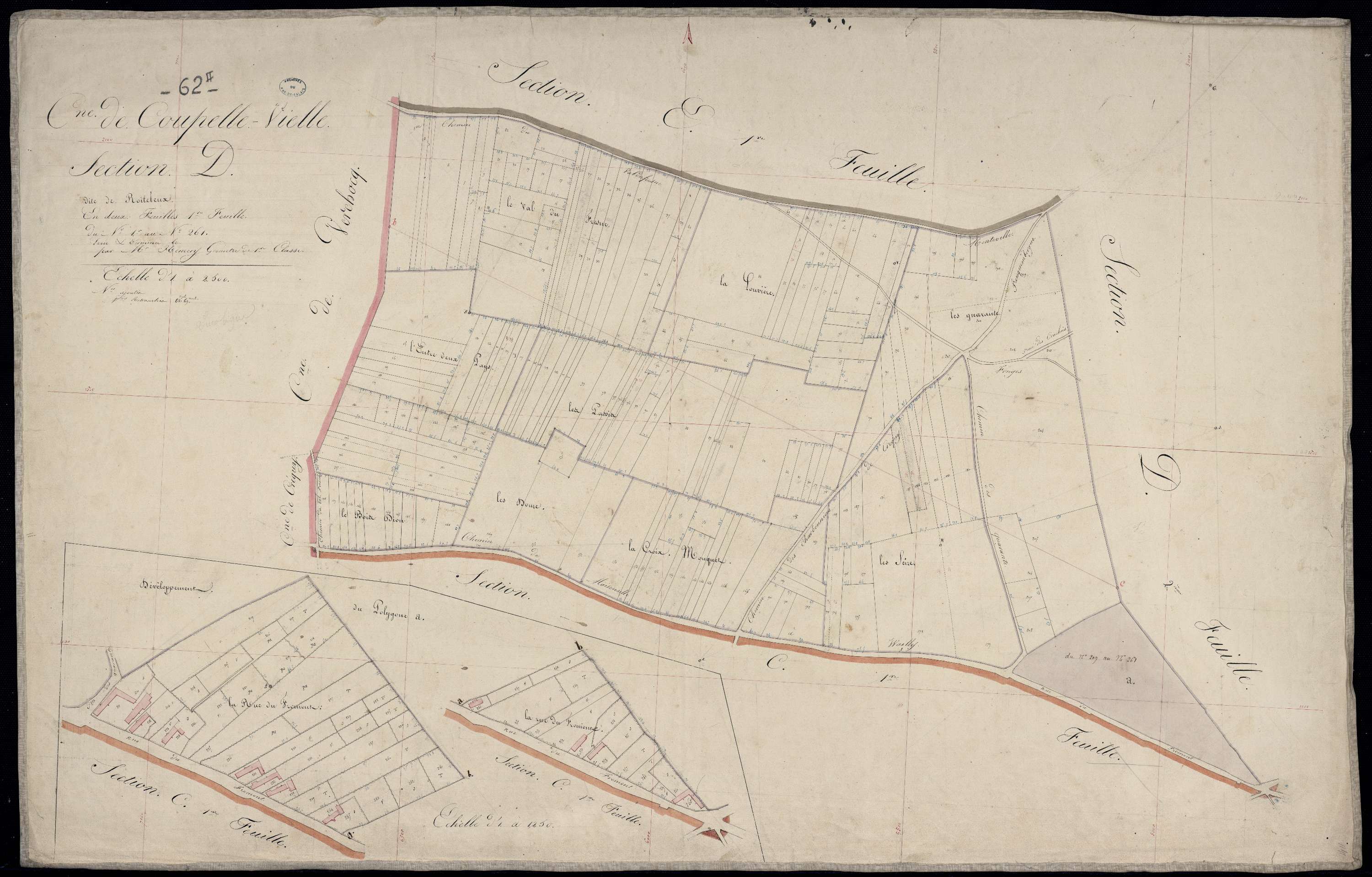 Coupelle-Vieille - Section D, 1re feuille