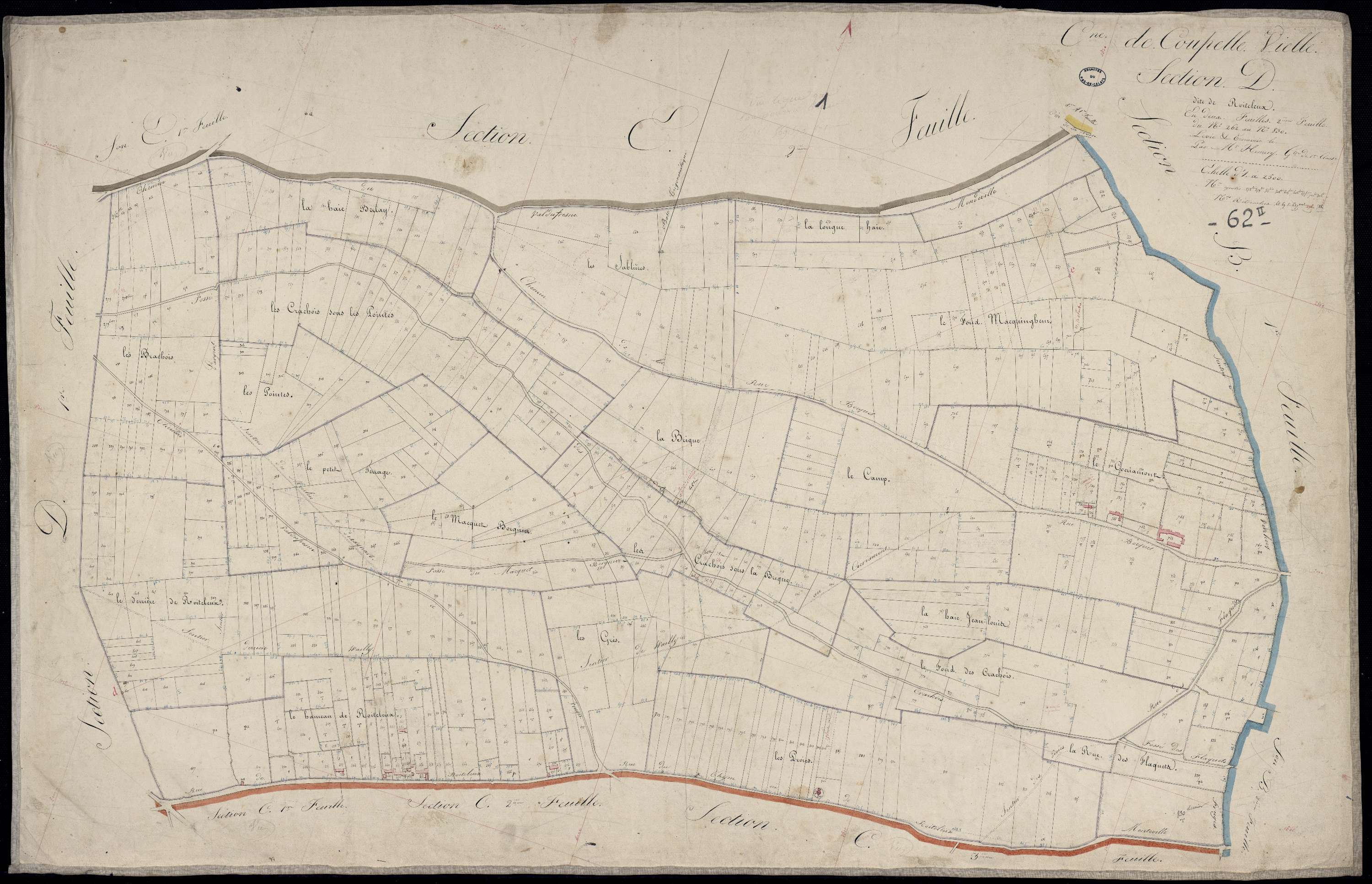 Coupelle-Vieille - Section D, 2e feuille