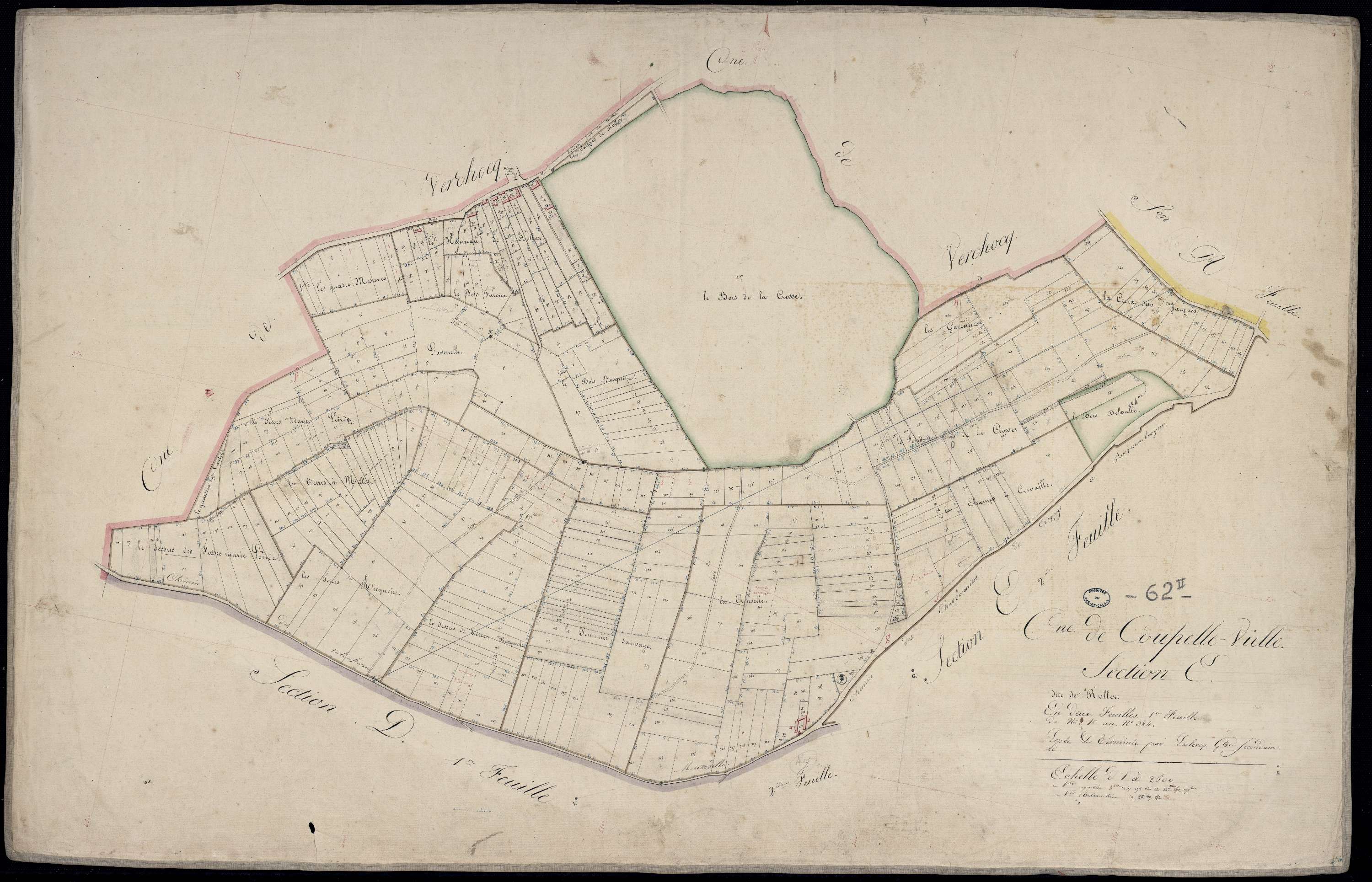 Coupelle-Vieille - Section E, 1re feuille