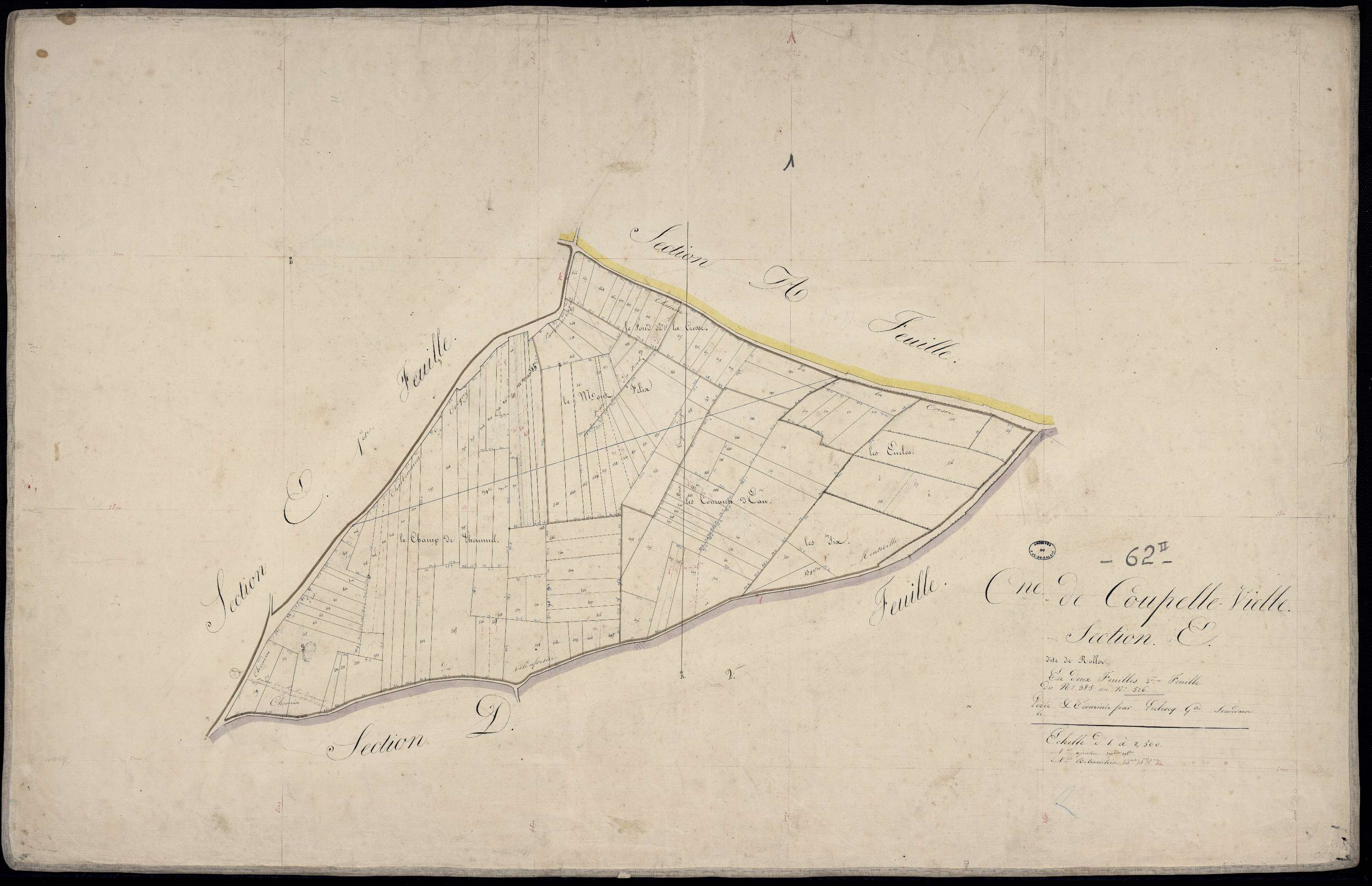 Coupelle-Vieille - Section E, 2e feuille