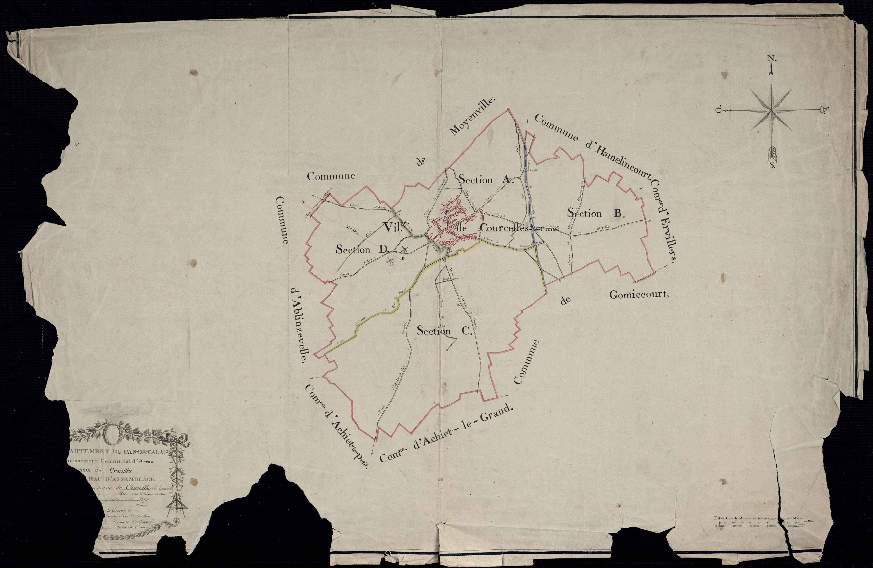 Courcelles-le-Comte - Tableau d'assemblage