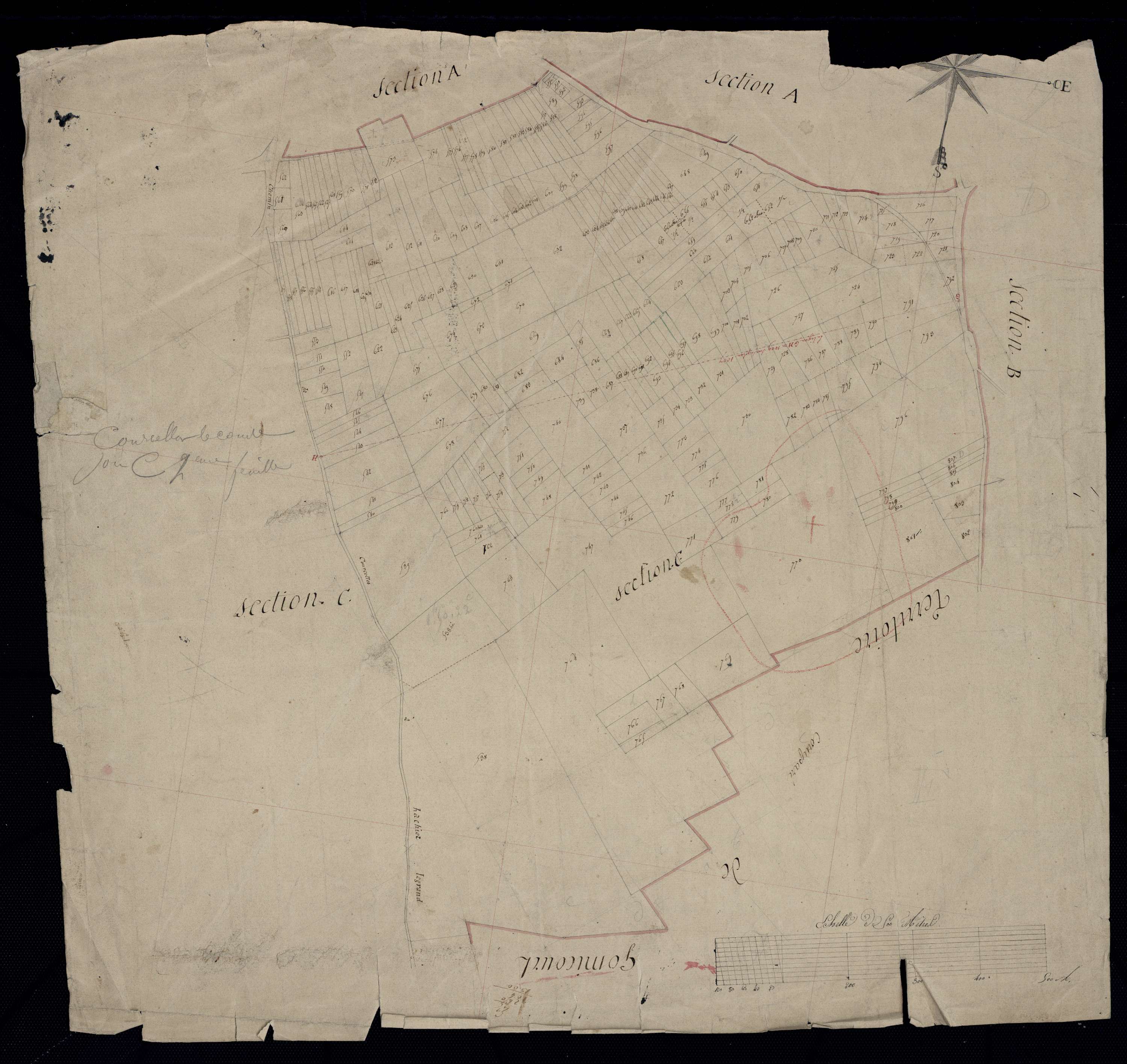 Courcelles-le-Comte - Section C, 2e feuille