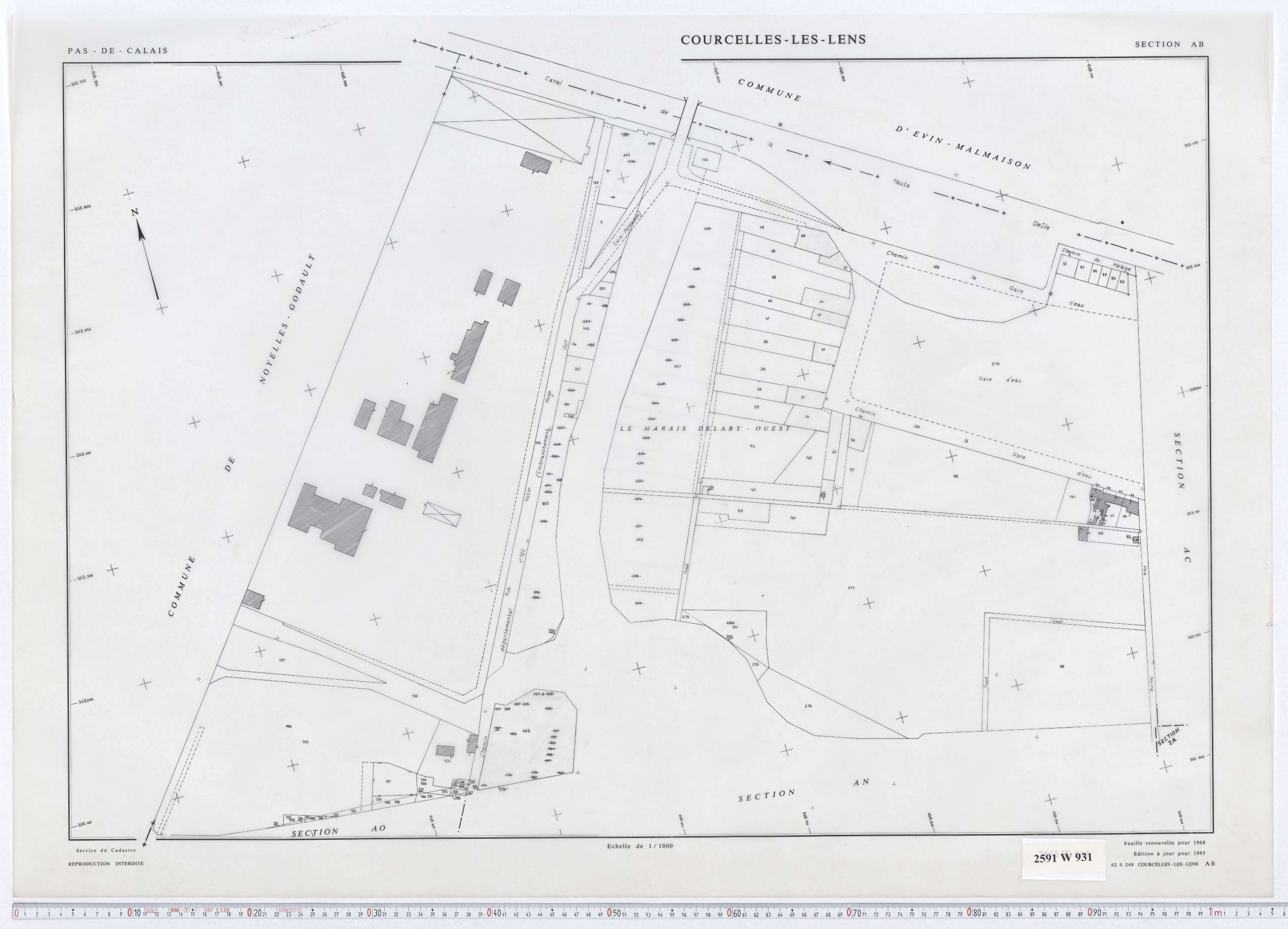 Courcelles-lès-Lens - Section AB.