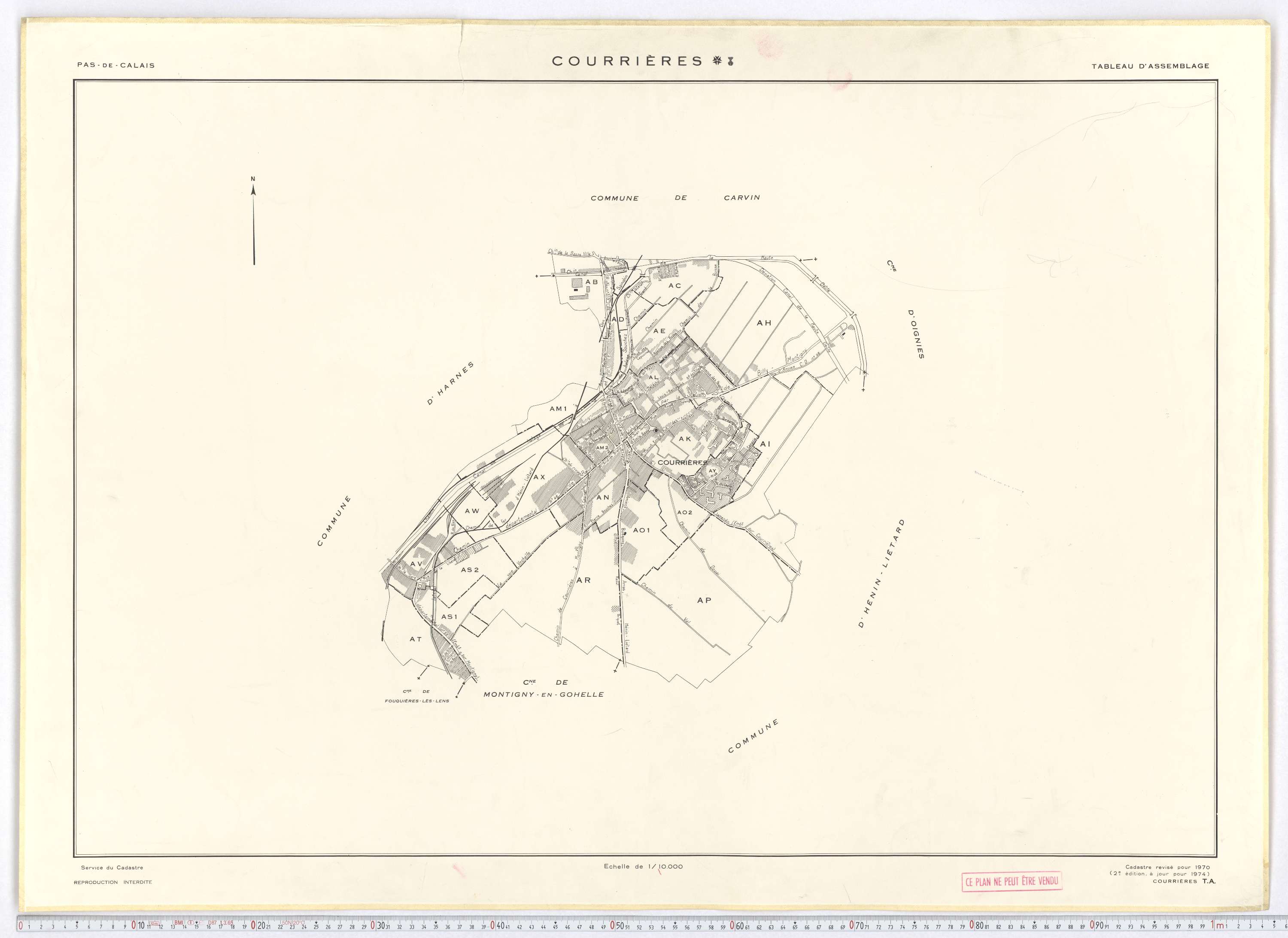 Courrières - Tableau d'assemblage.