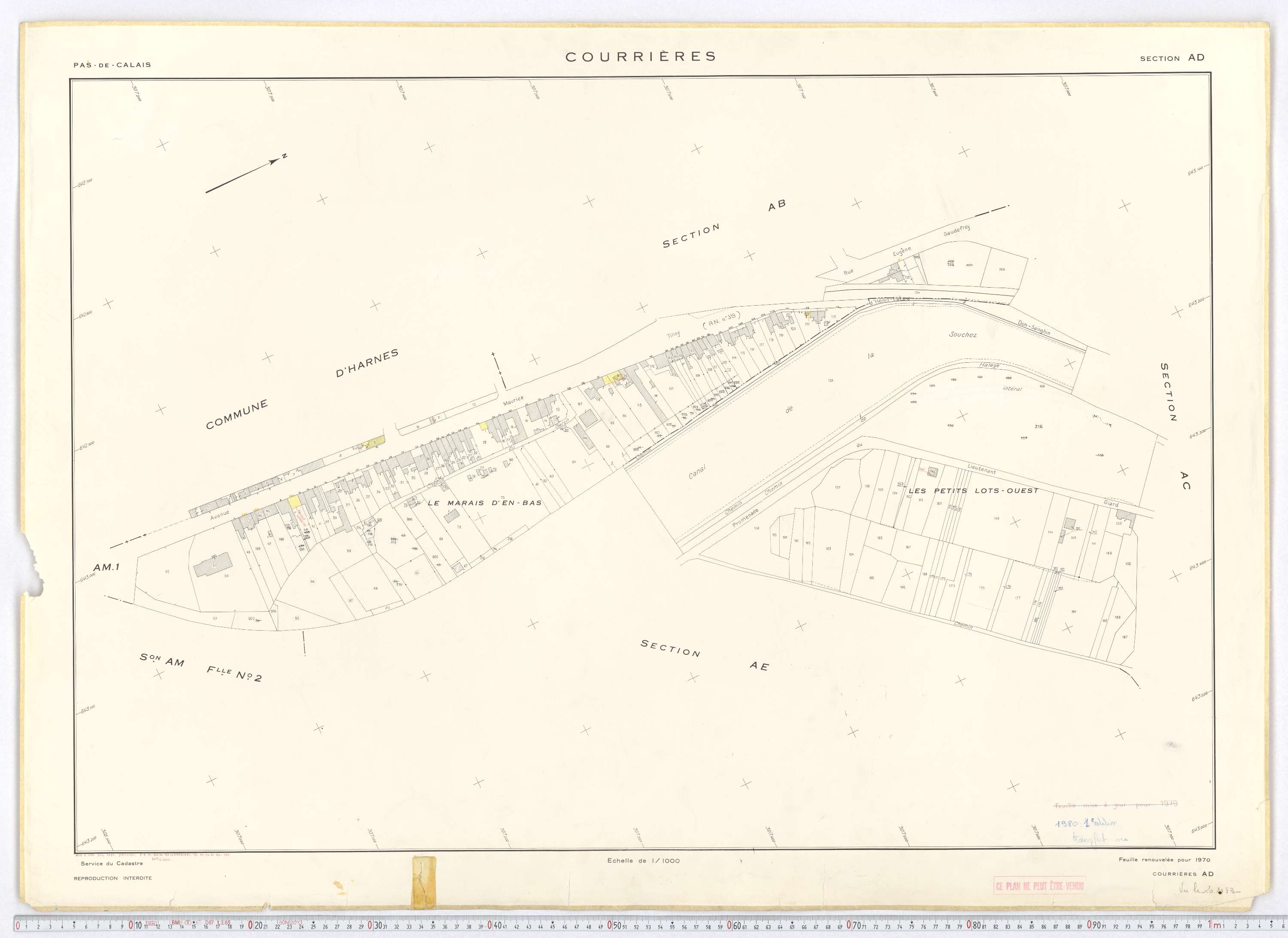 Courrières - Section AD.