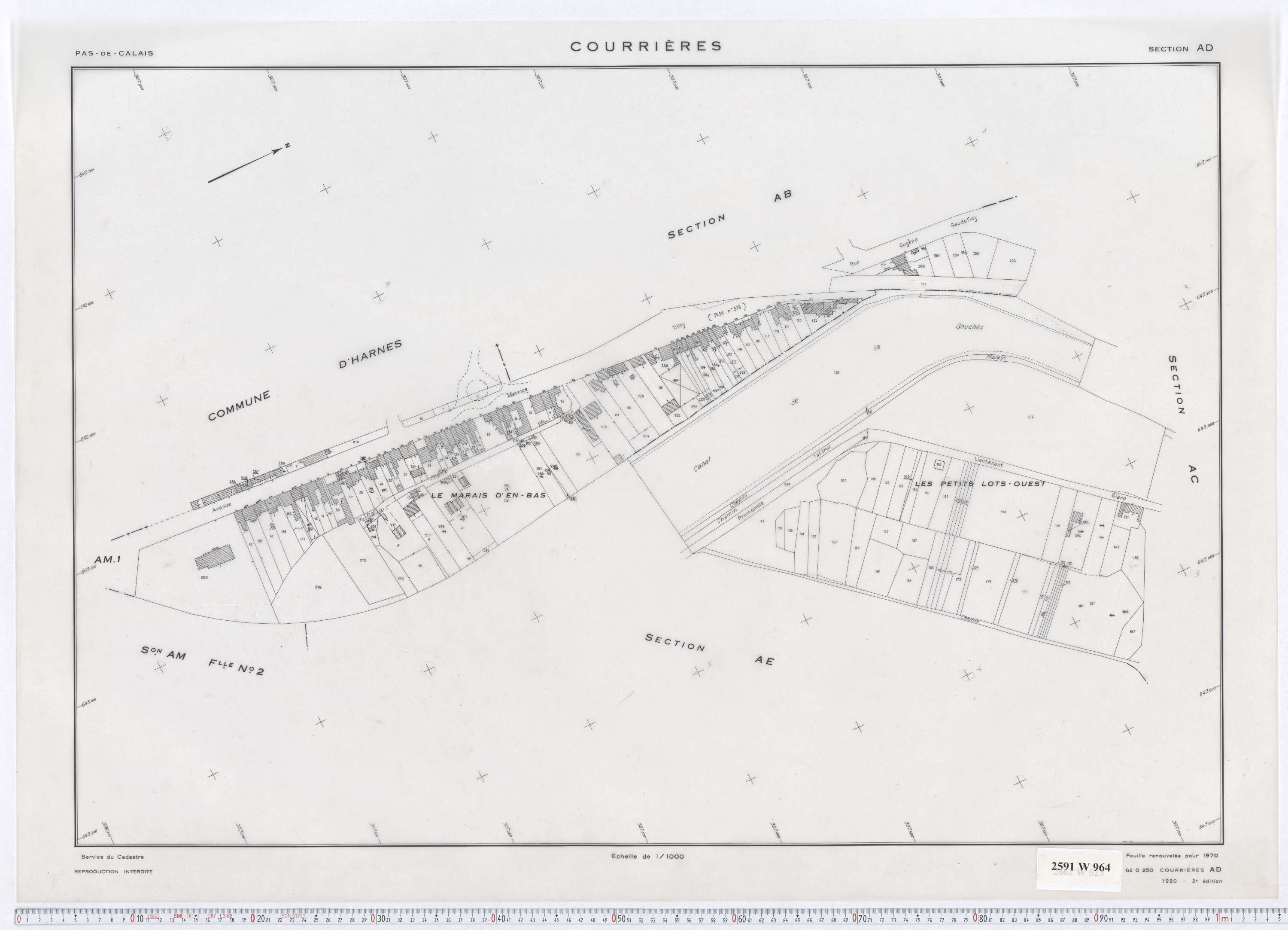 Courrières - Section AD.